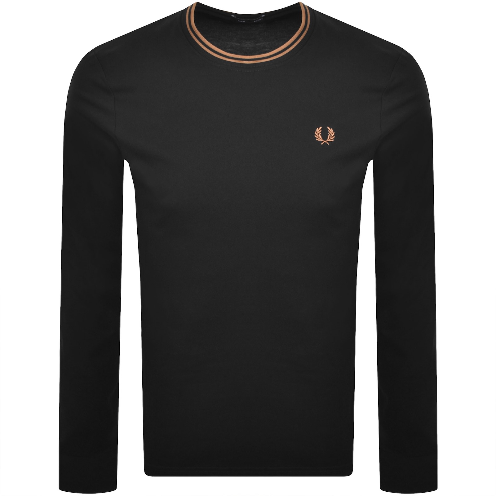 Fred Perry Twin Tipped Long Sleeved T Shirt Black In Black