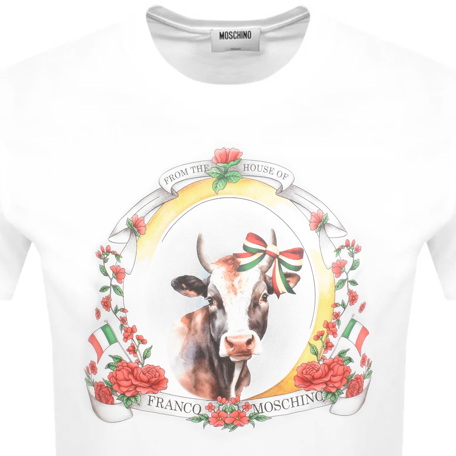 Moschino Couture Man T-shirt White Size L Organic Cotton In White