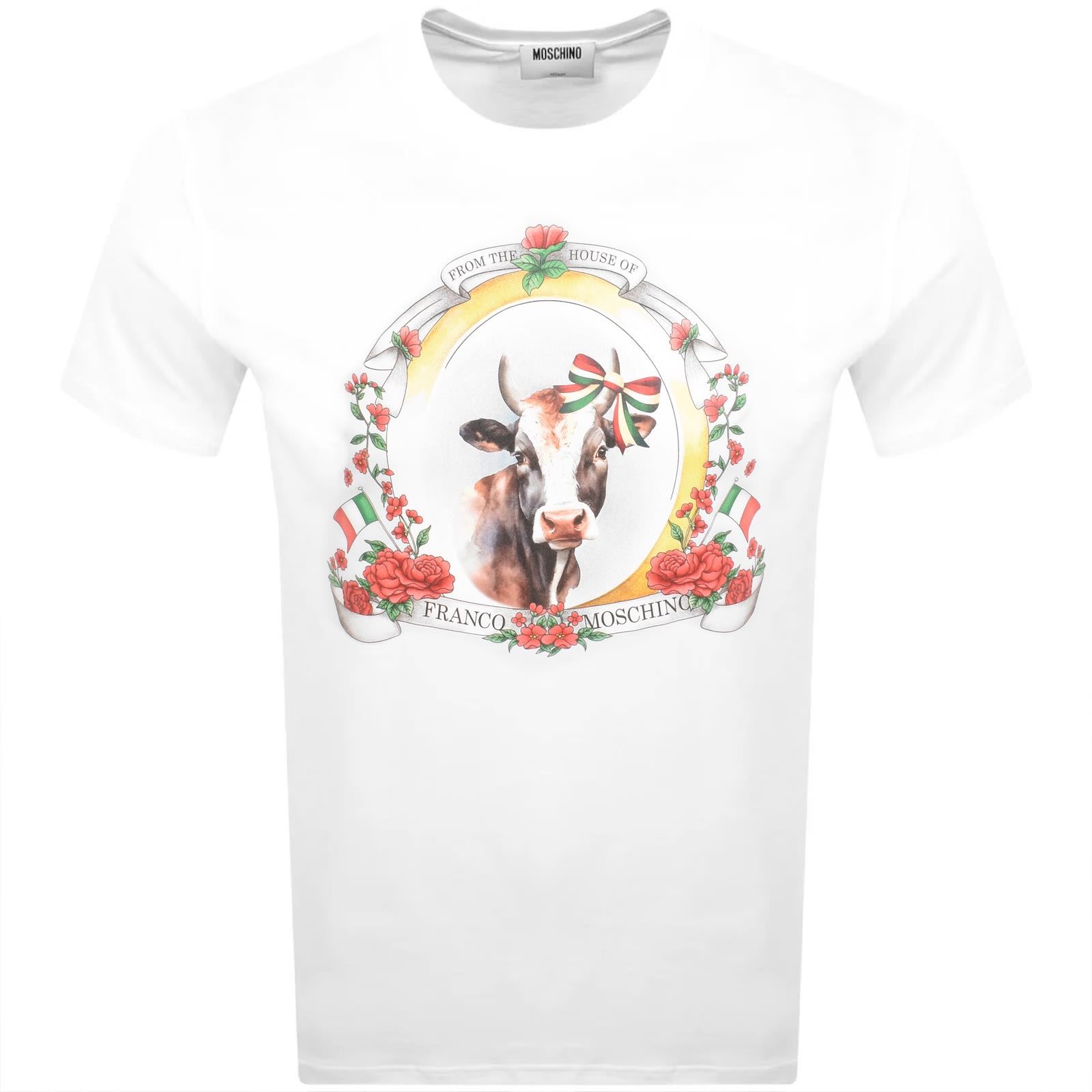 Moschino Couture Man T-shirt White Size L Organic Cotton In White