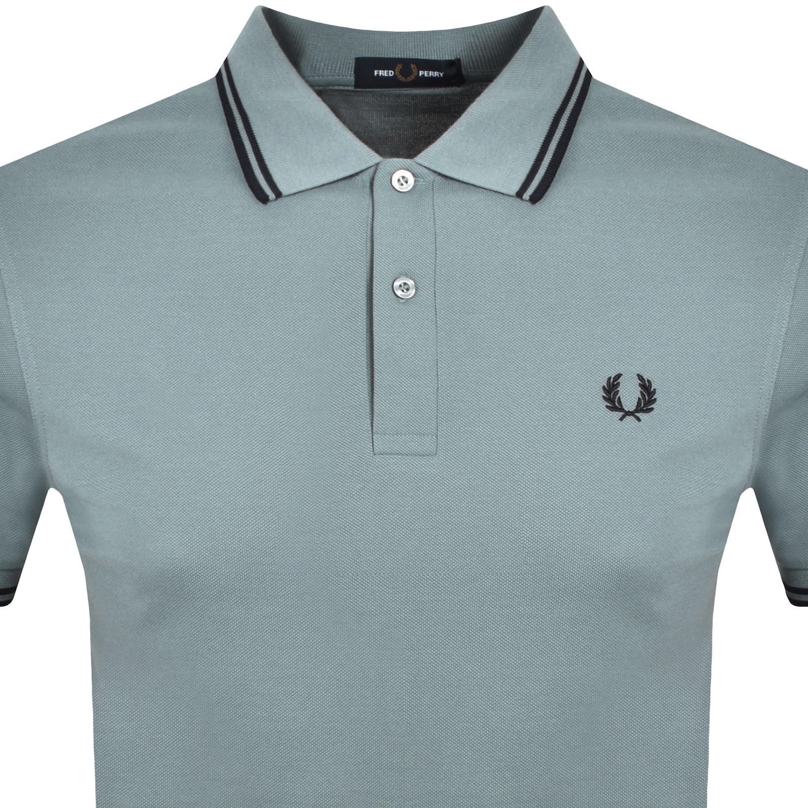 Fred Perry Twin Tipped Polo T Shirt Blue In Green