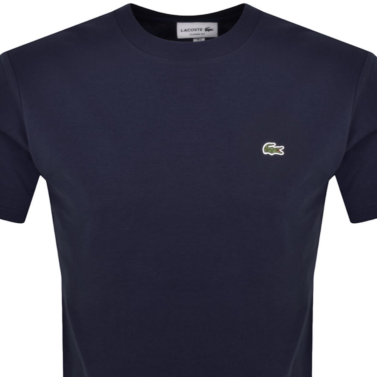 Lacoste Mens Classic Logo-embroidered Cotton-jersey T-shirt Navy In Navy Blue