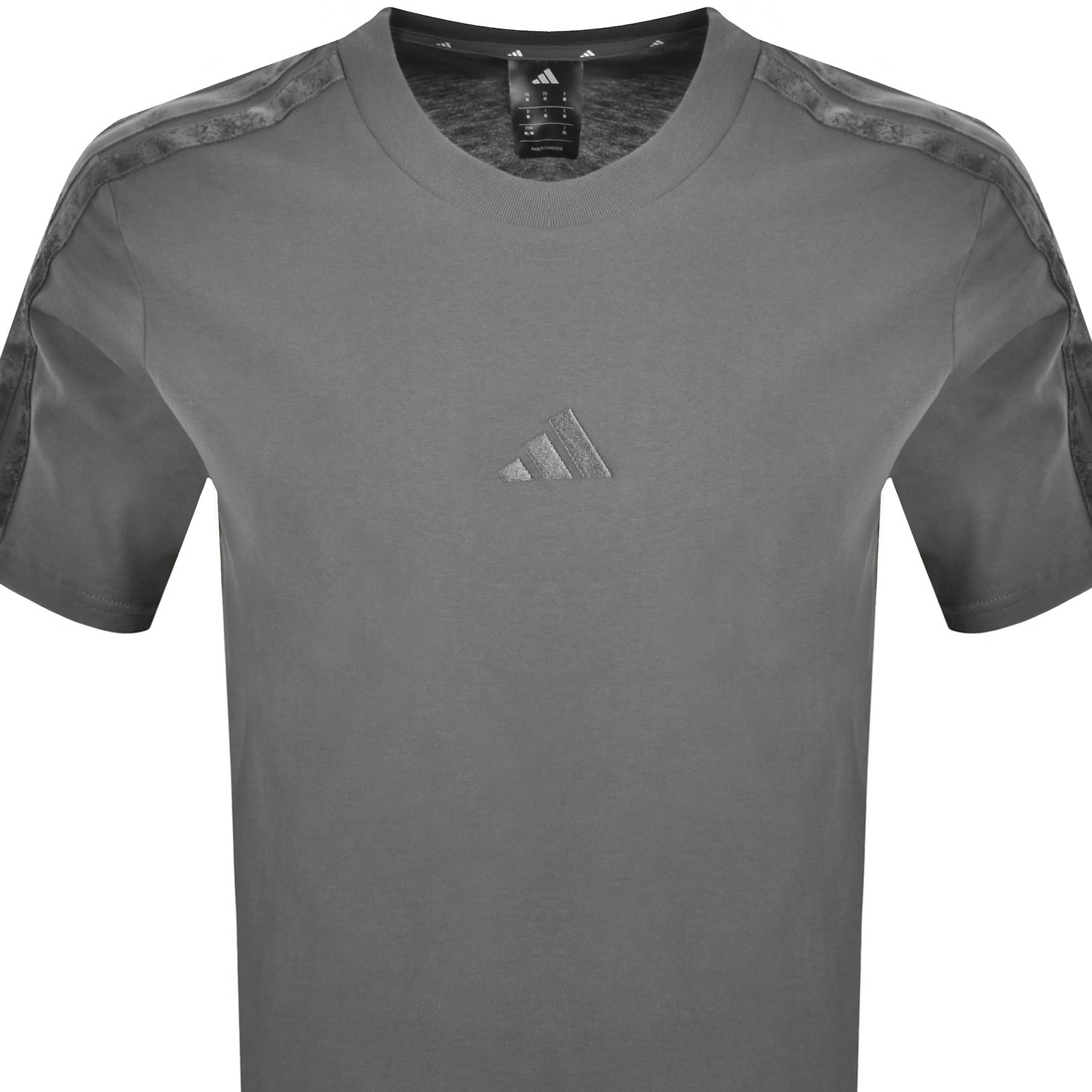 Adidas Sportswear Logo T Shirt Dark Grey In Gray