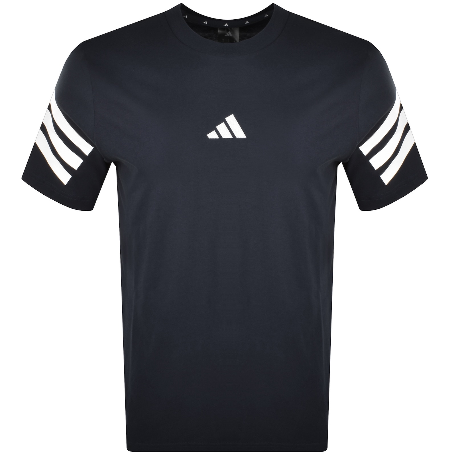 Adidas Sportswear 3 Stripes T Shirt Navy In Black