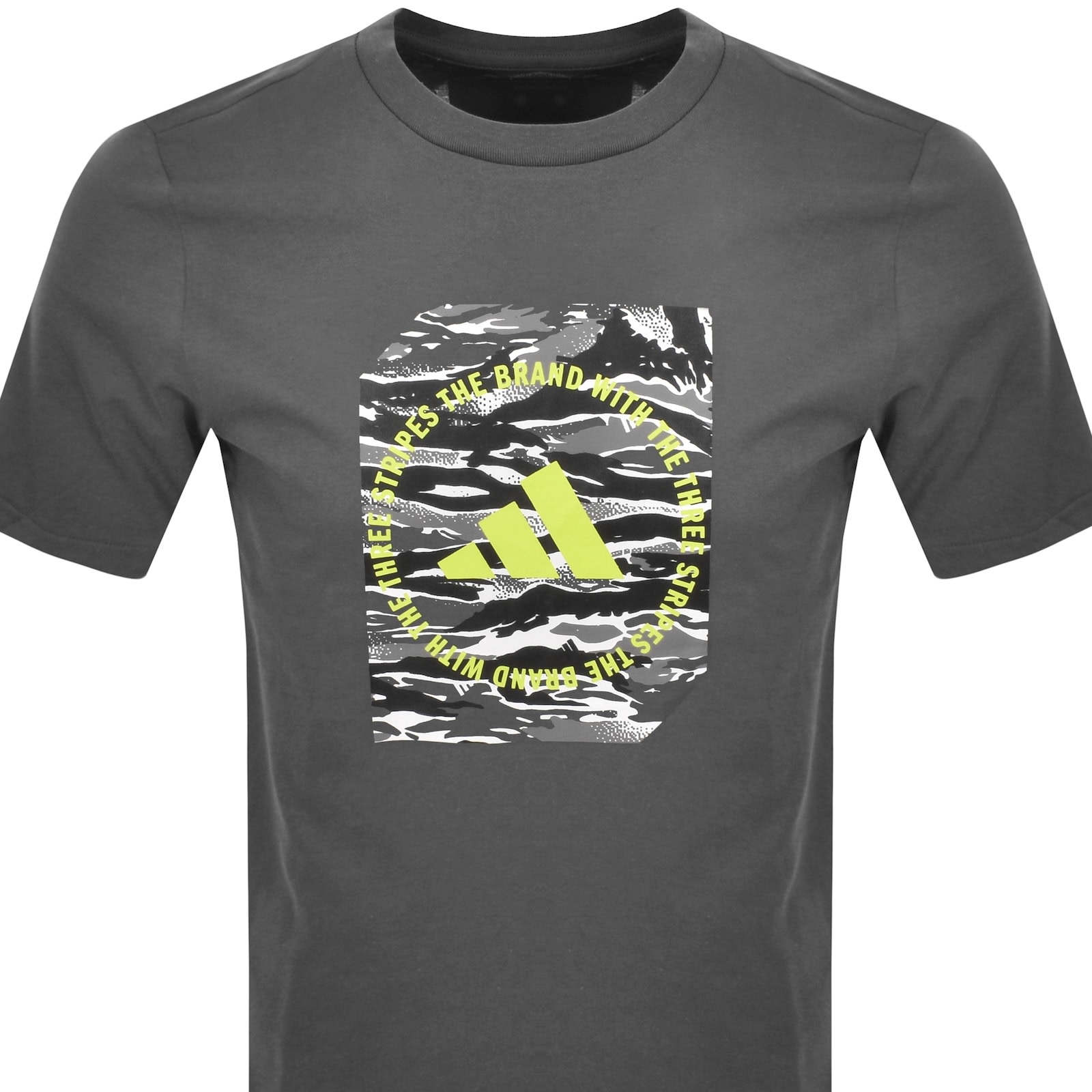 Adidas Sportswear Camo Box T Shirt Grey In Gray