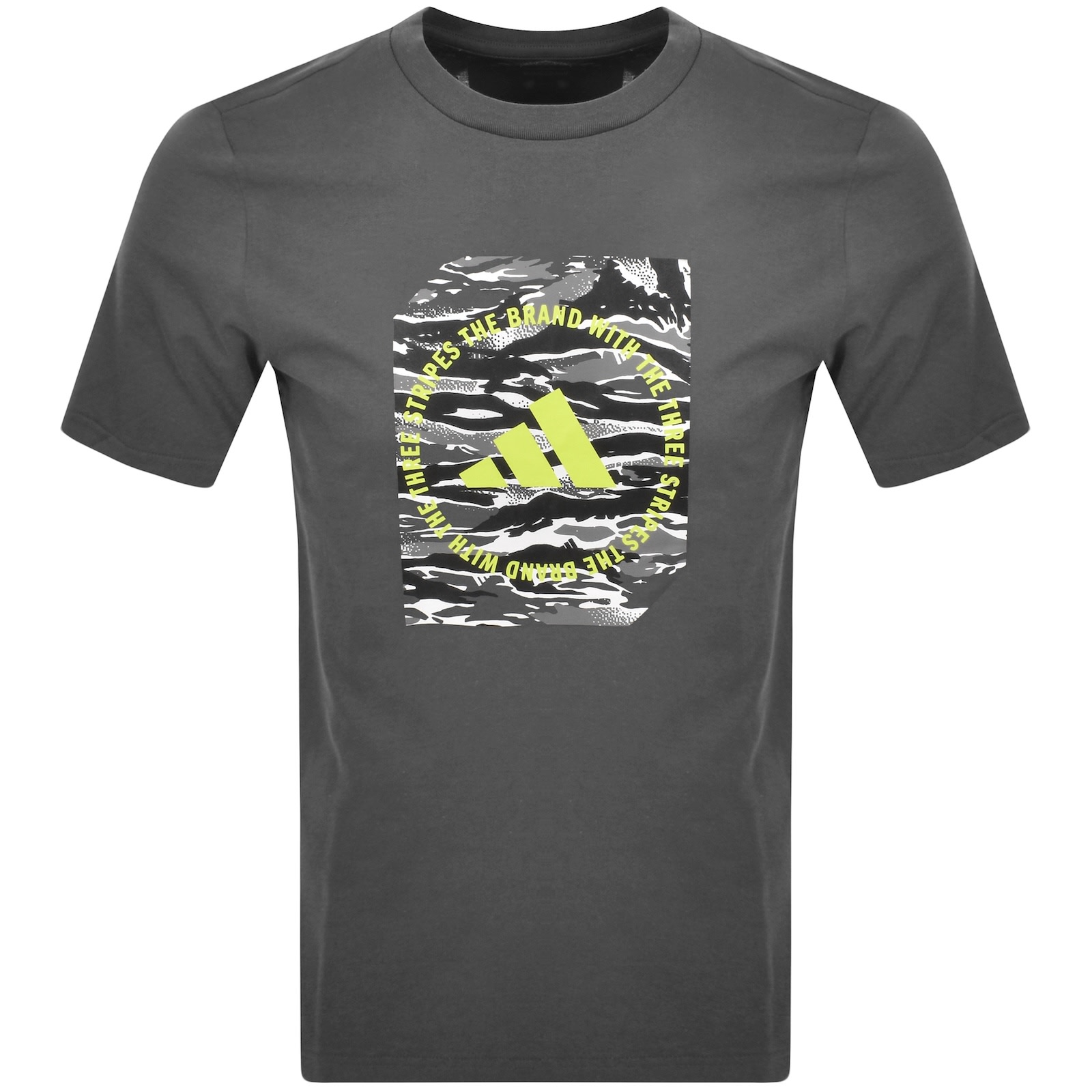 Adidas Sportswear Camo Box T Shirt Grey In Gray