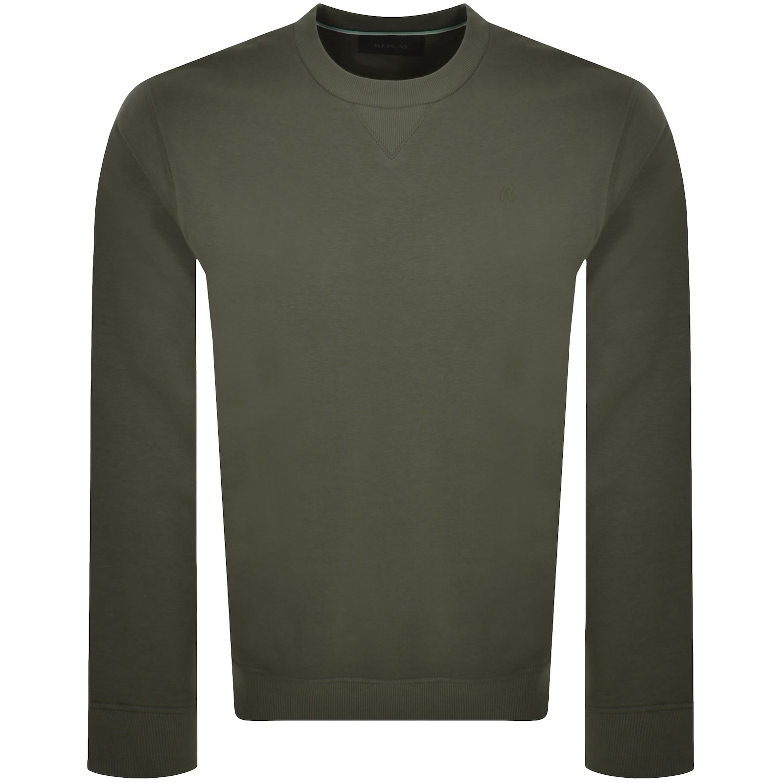 Replay Crew Neck Sweatshirt Green In Green
