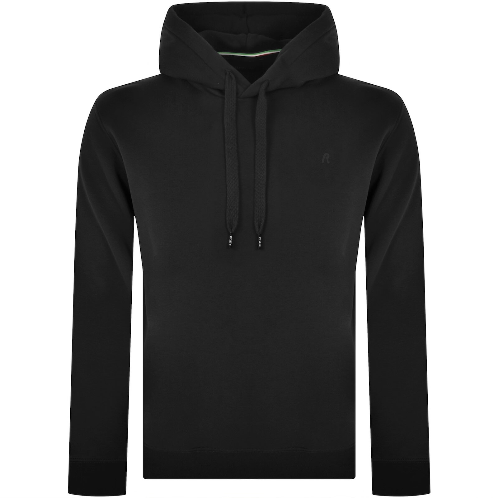 Replay Fleece Hoodie Night Blue In Black