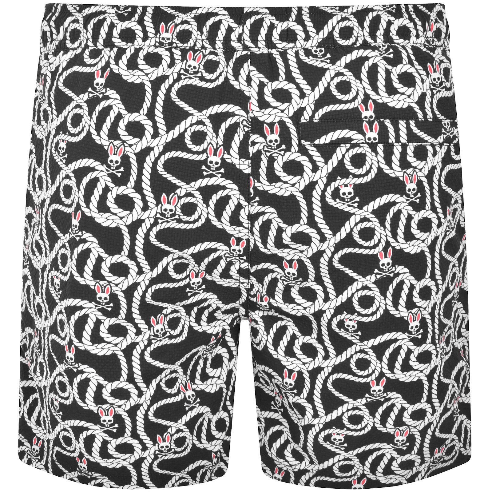 Psycho Bunny Cyrus Print Swim Shorts Black In Black