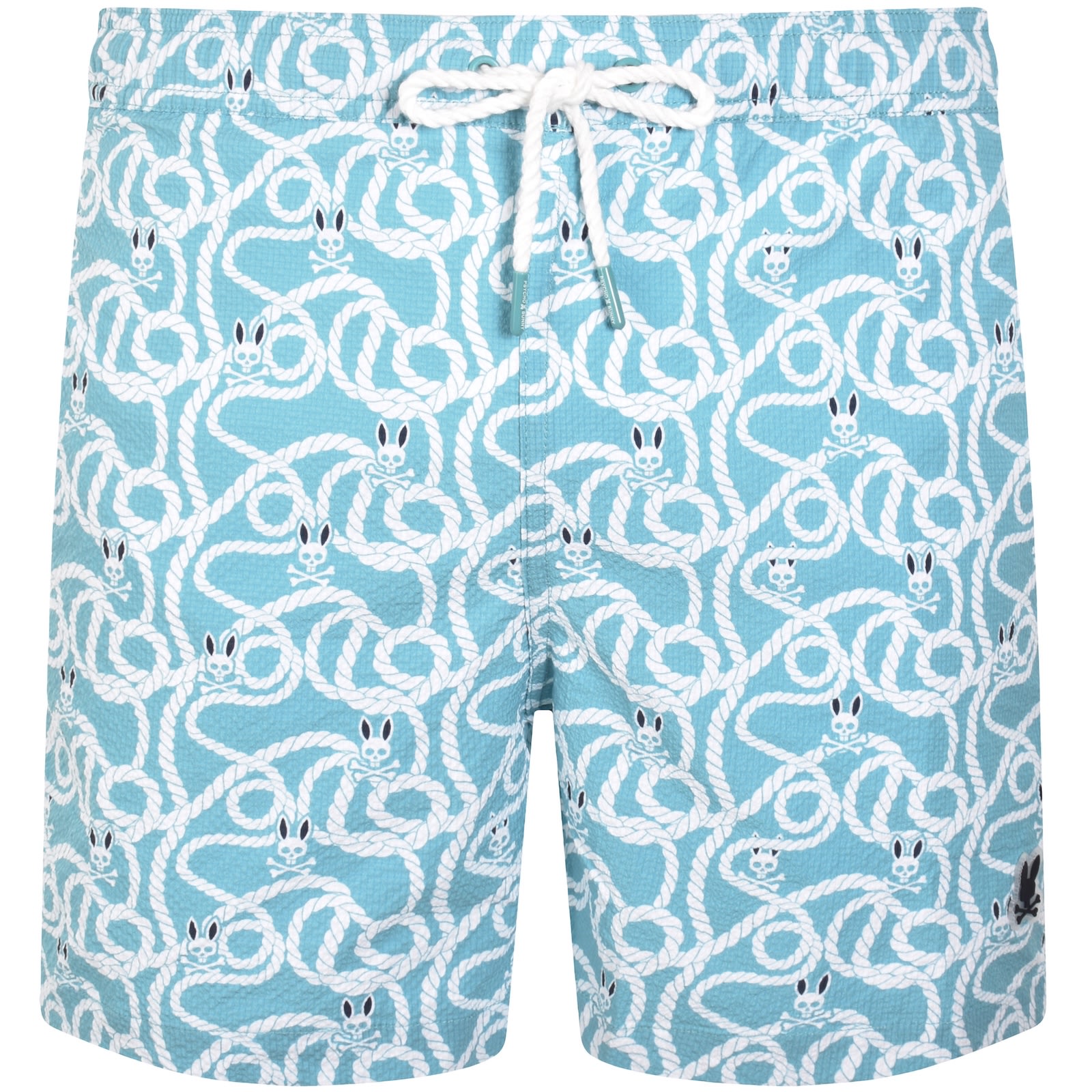 Psycho Bunny Cyrus Print Swim Shorts Blue In Blue