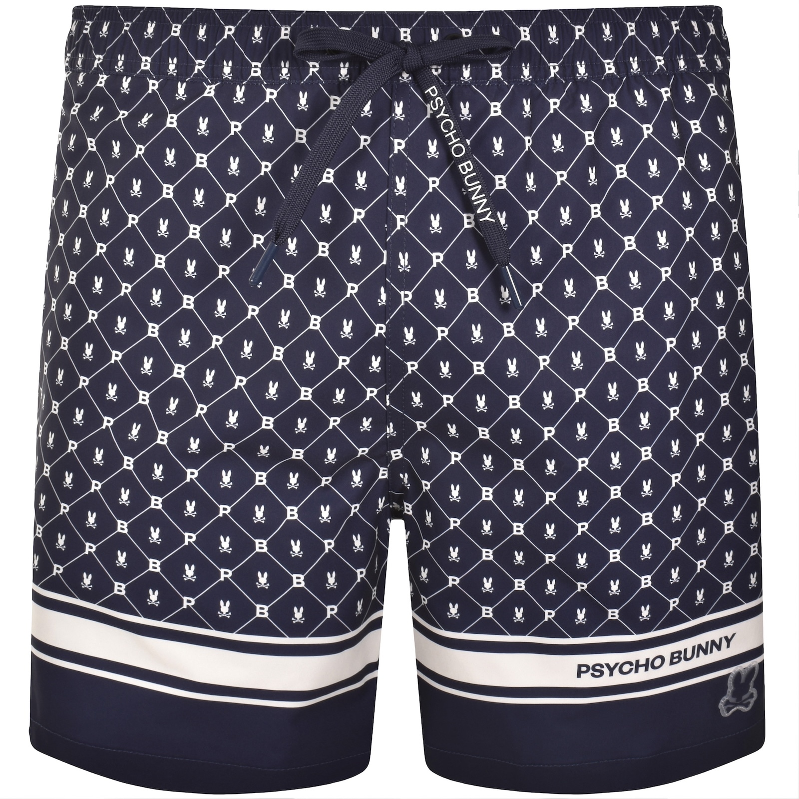 Psycho Bunny Hunter Print Swim Shorts Blue In Blue