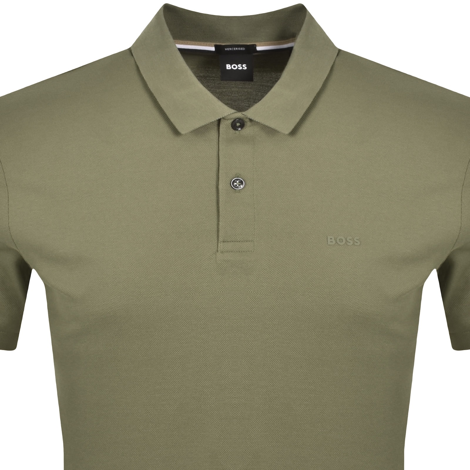 Hugo Boss Boss Parlay 147 Mercerised Polo Green In Green