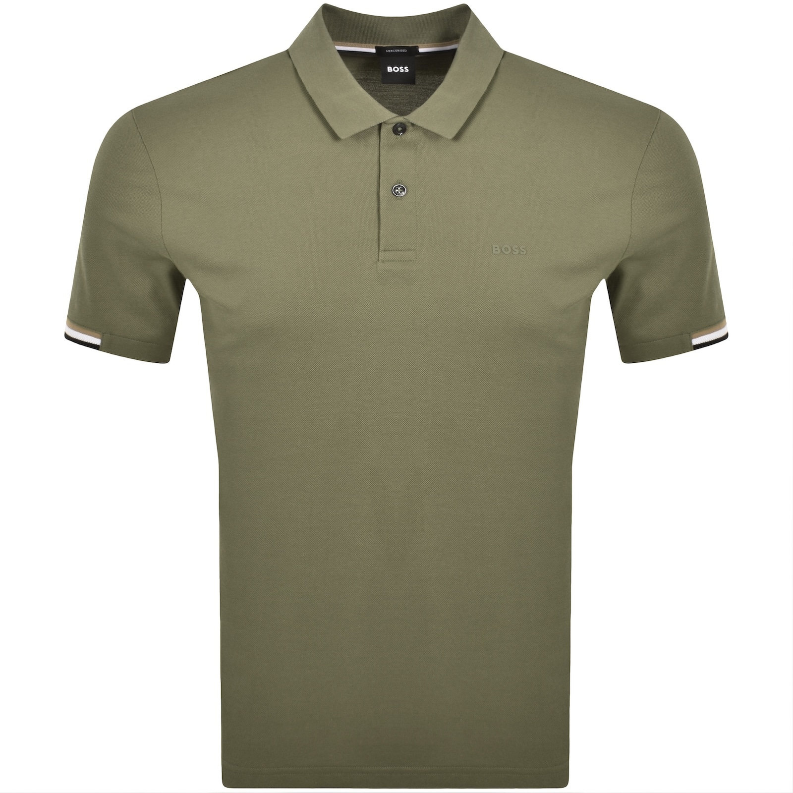 Hugo Boss Boss Parlay 147 Mercerised Polo Green In Green