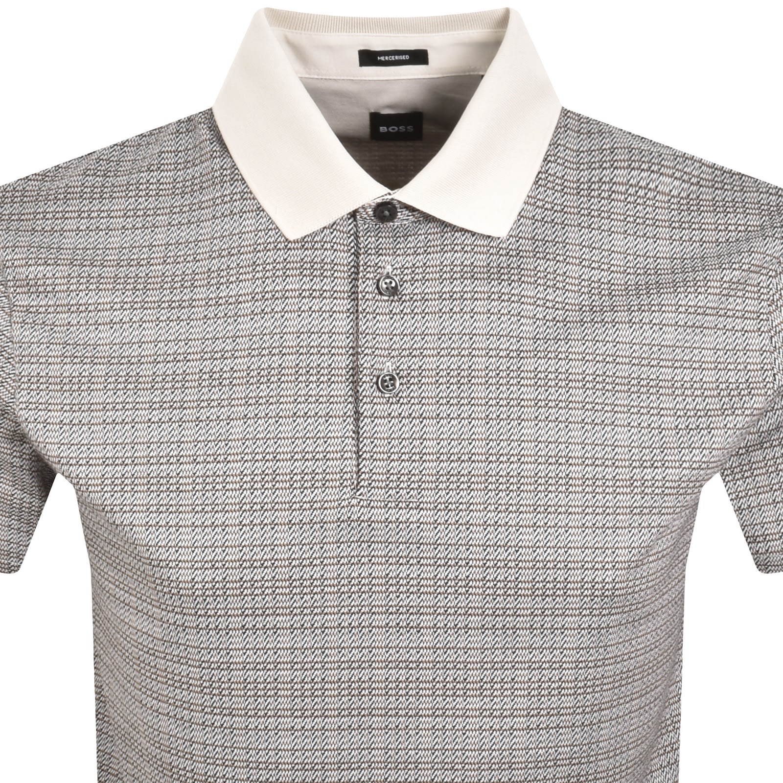 Hugo Boss Boss H-parris 102 Polo T Shirt Off White In Gray