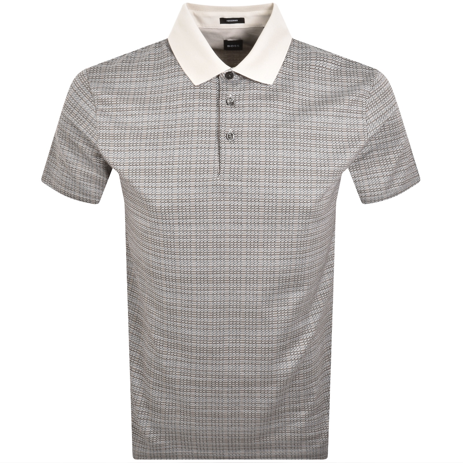 Hugo Boss Boss H-parris 102 Polo T Shirt Off White In Gray