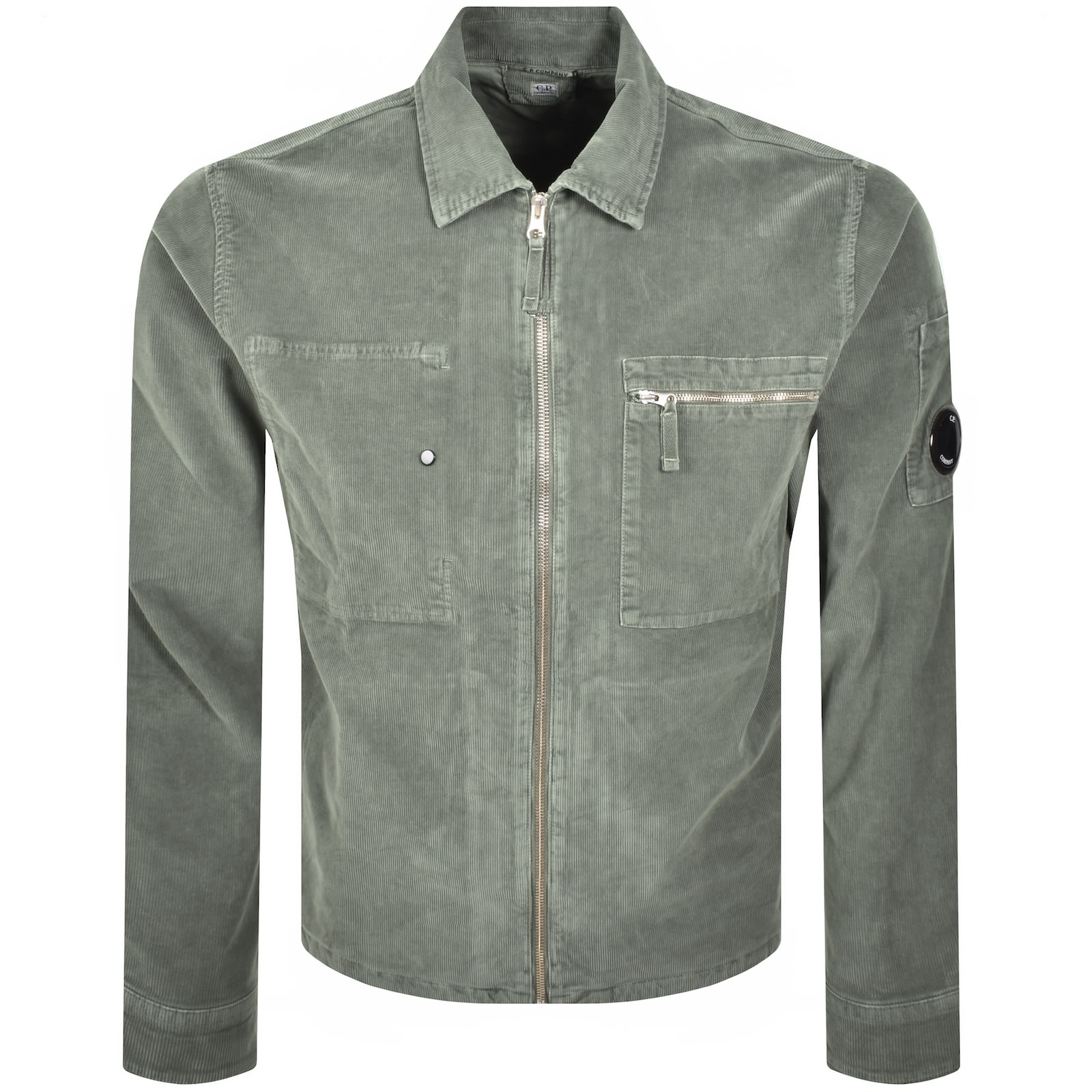 C.p. Company Cp Company Gabardine Overshirt Green In Green