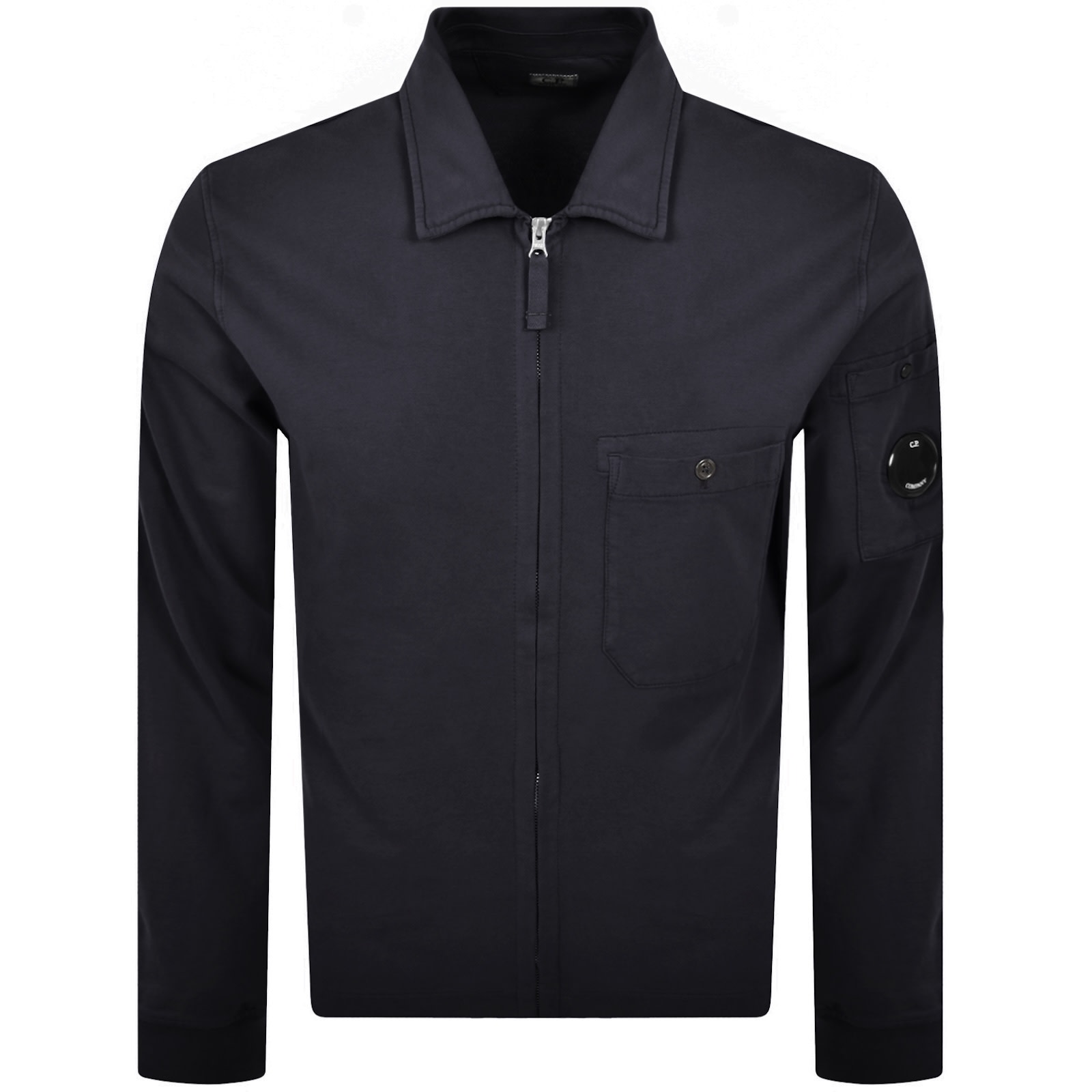 C.p. Company Cp Company Collared Sweatshirt Navy In Blue