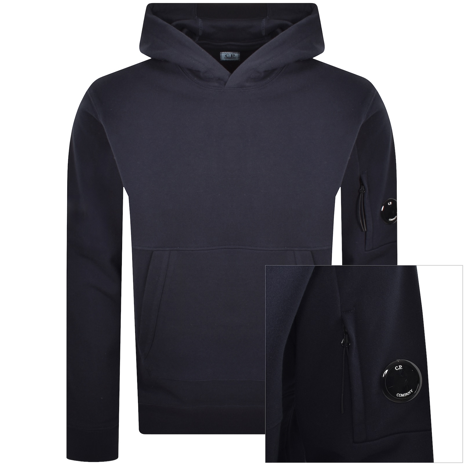 C.p. Company Cp Company Diagonal Raised Hoodie Dark Blue In Blue