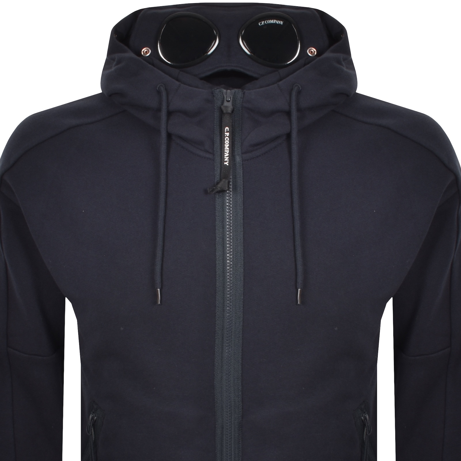 C.p. Company Cp Company Diagonal Hoodie Navy In Black