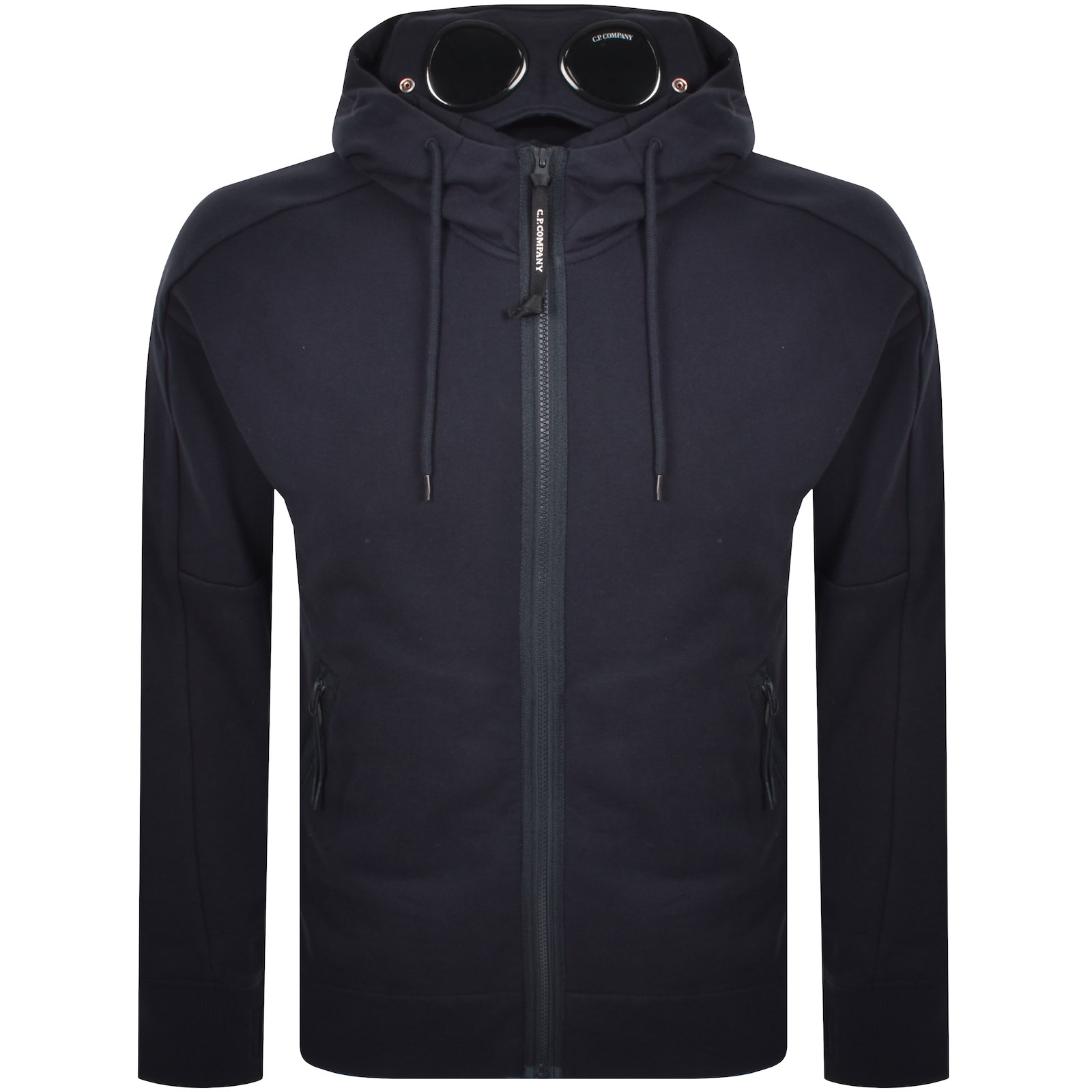 C.p. Company Cp Company Diagonal Hoodie Navy In Black
