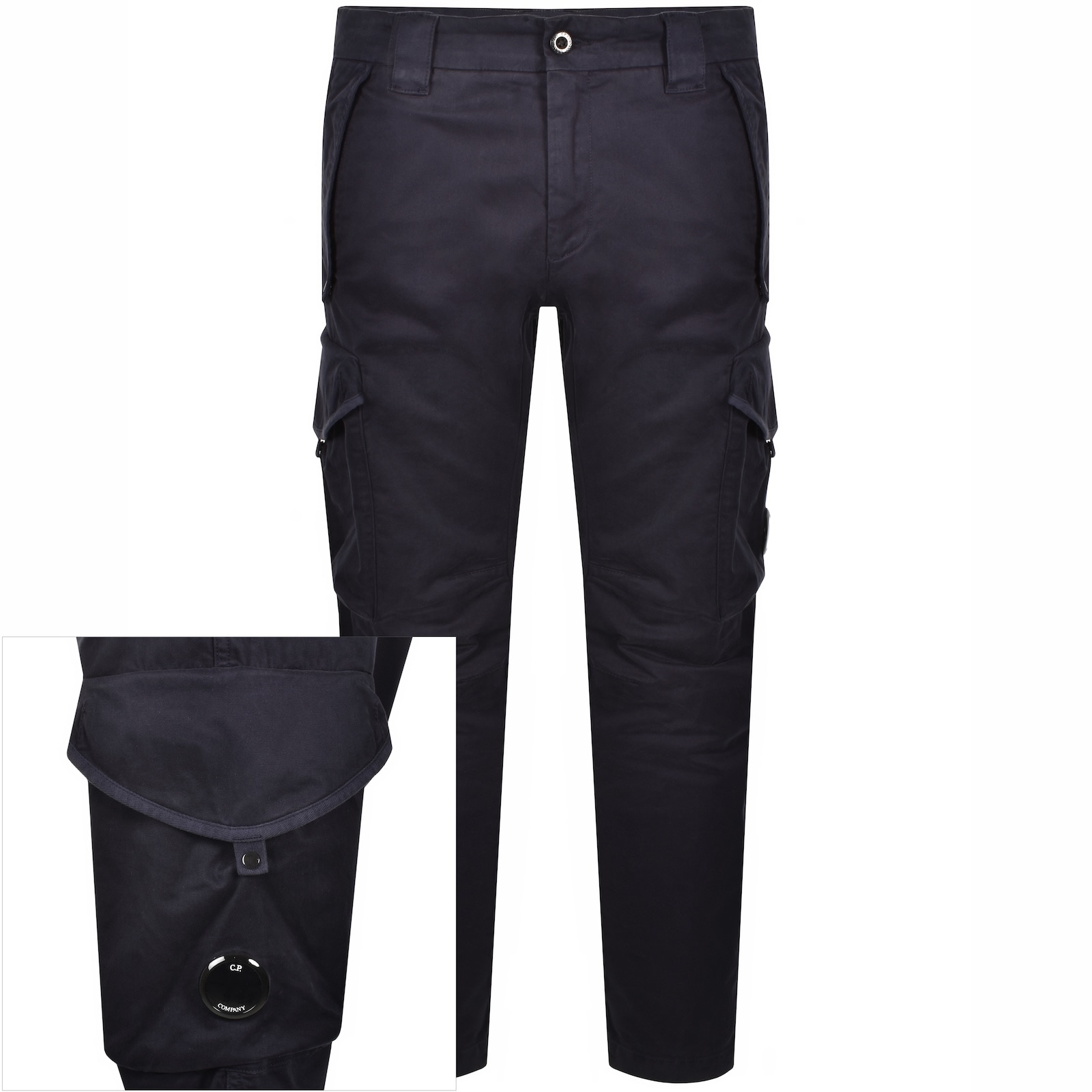 C.p. Company Cp Company Cargo Lens Trousers Navy In Blue