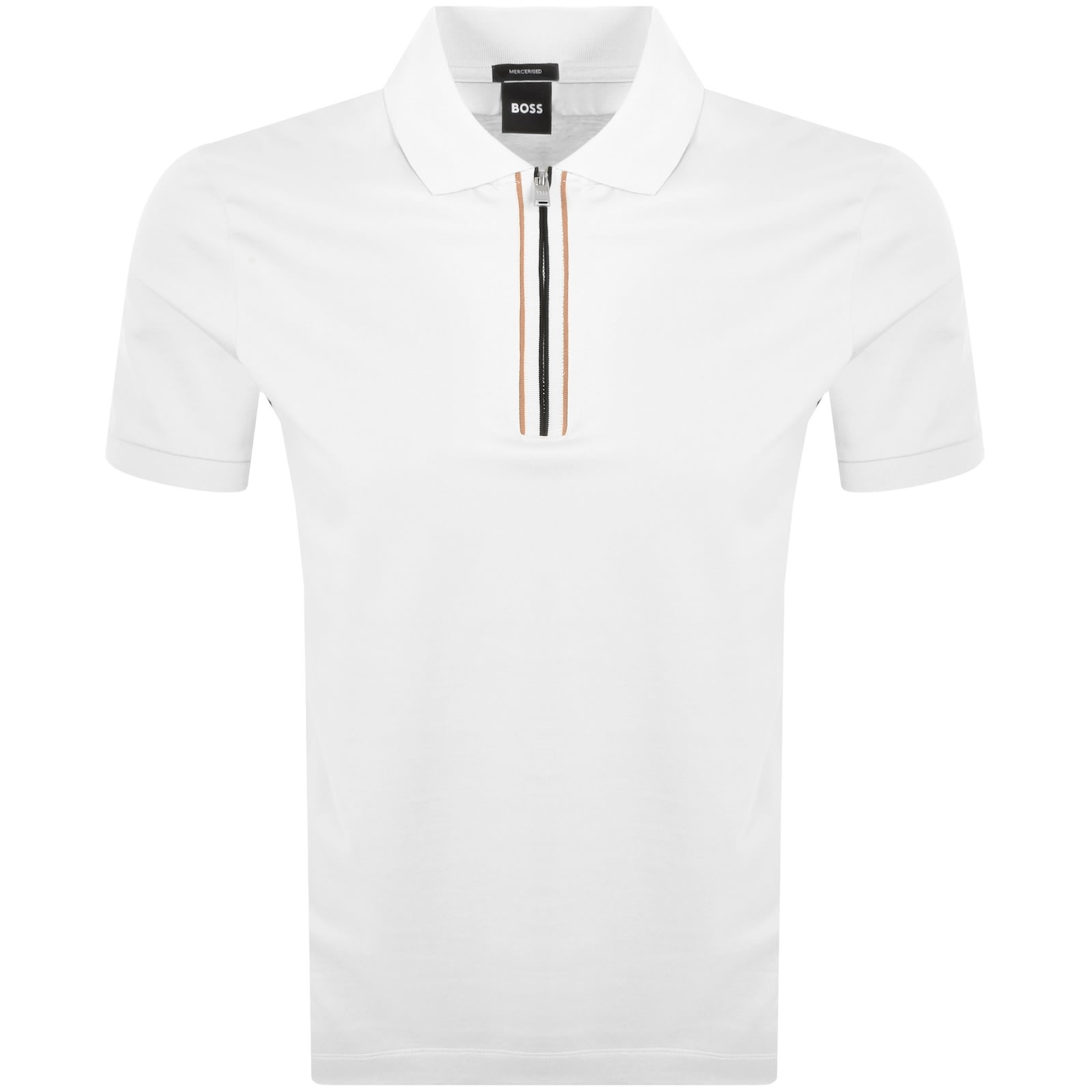 Hugo Boss Boss H Paras 65 Polo T Shirt Light Beige In White