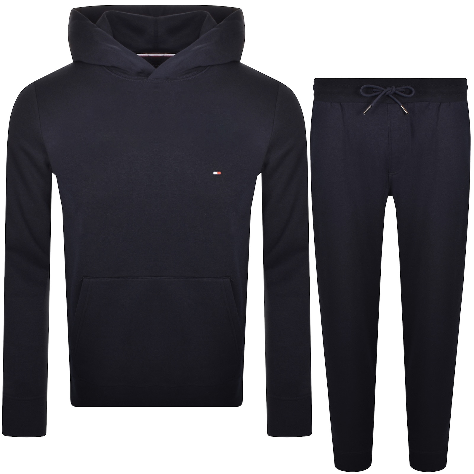 Tommy Hilfiger Lounge Hooded Tracksuit Navy In Blue