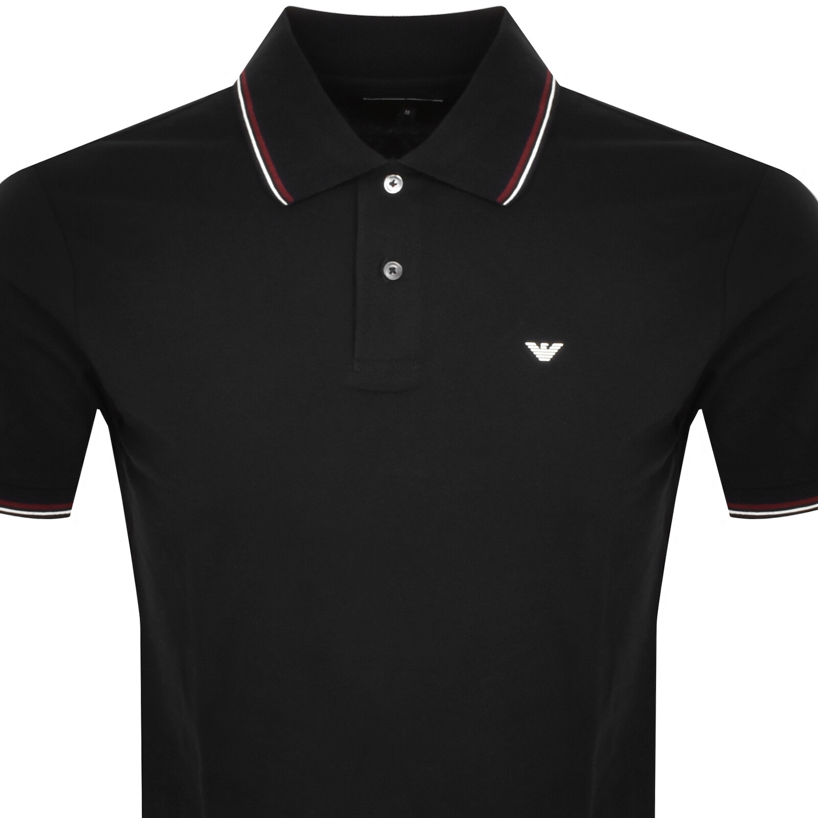 Armani Collezioni Emporio Armani Short Sleeved Polo T Shirt Black In Black