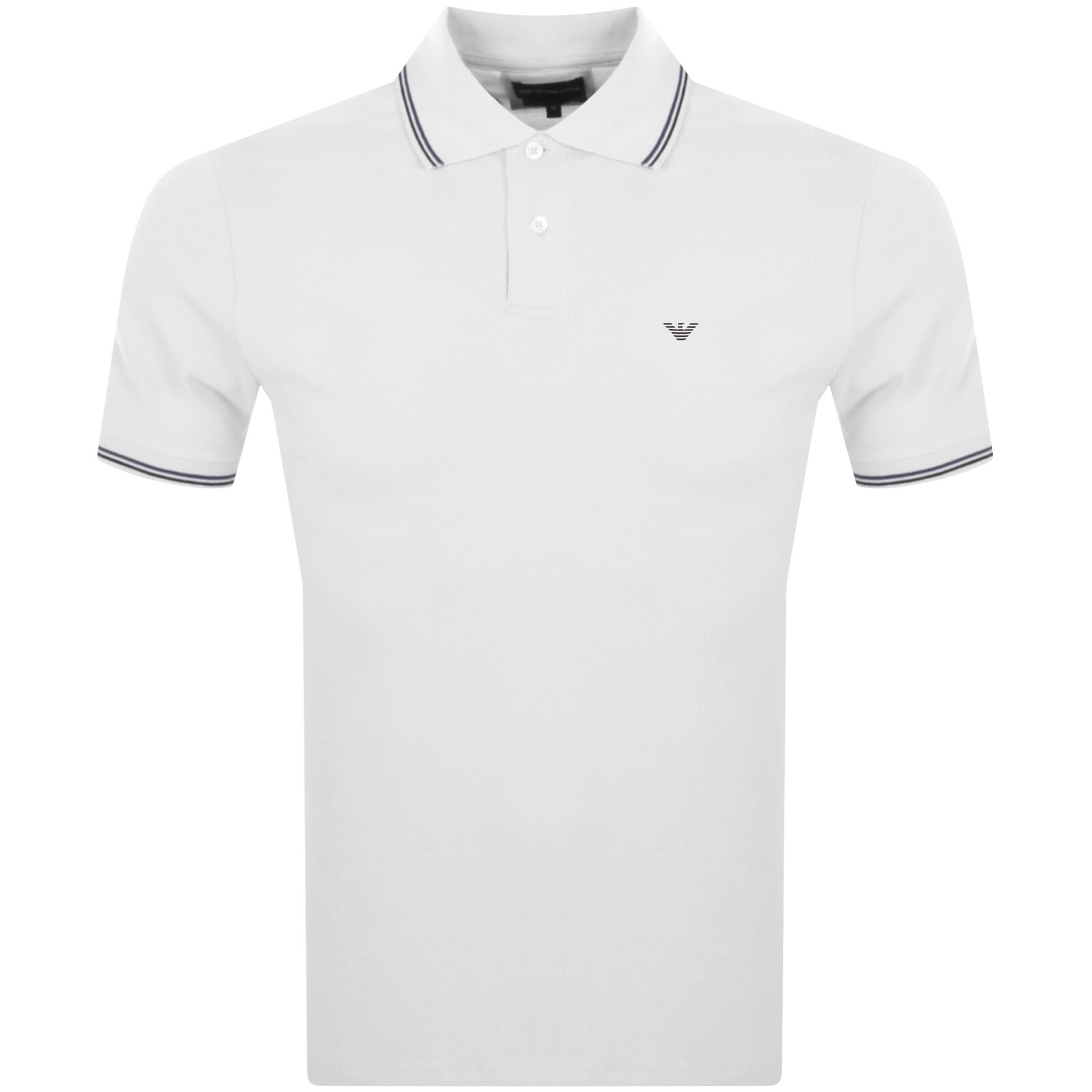 Armani Collezioni Emporio Armani Short Sleeved Polo T Shirt White In White