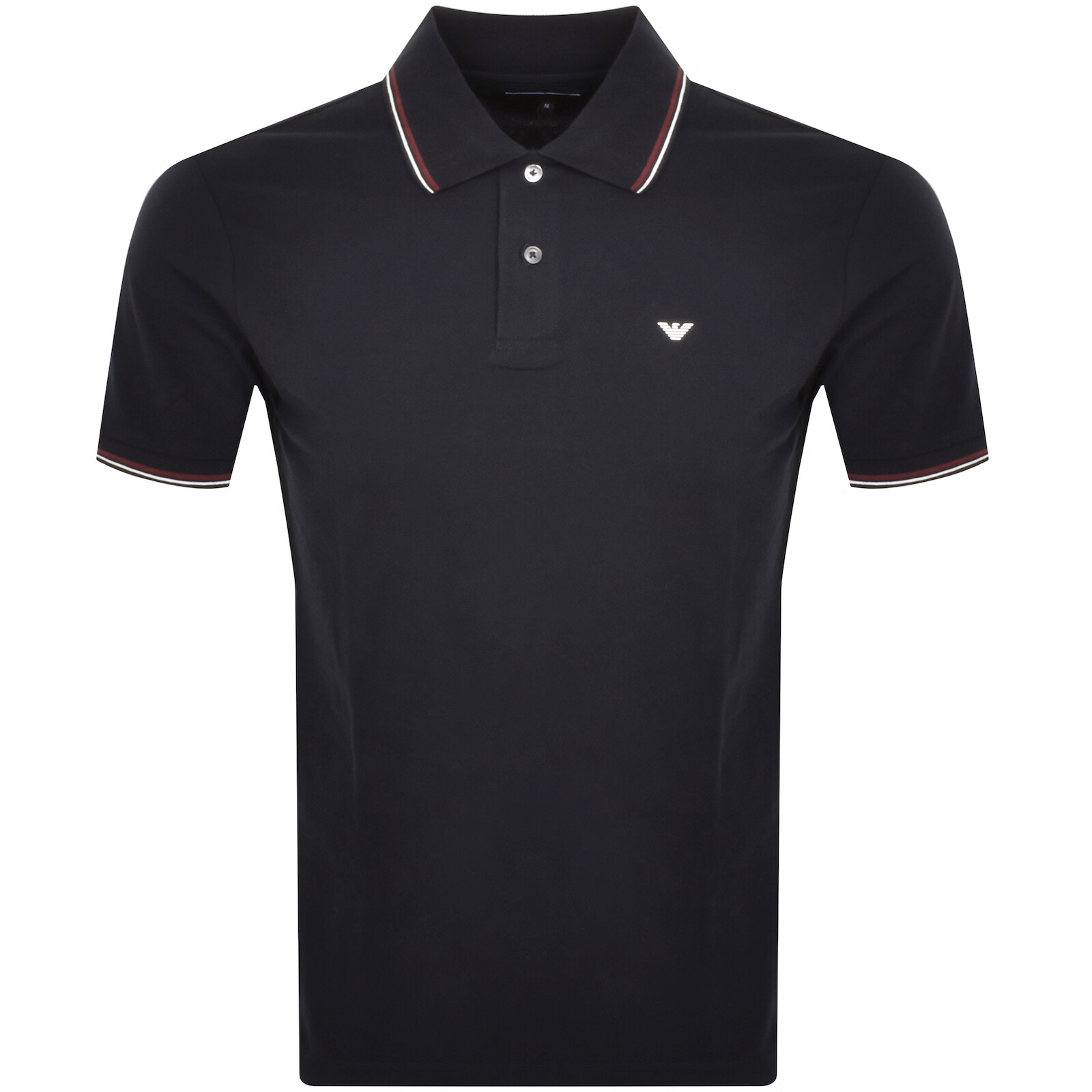 Armani Collezioni Emporio Armani Short Sleeved Polo T Shirt Navy In Black