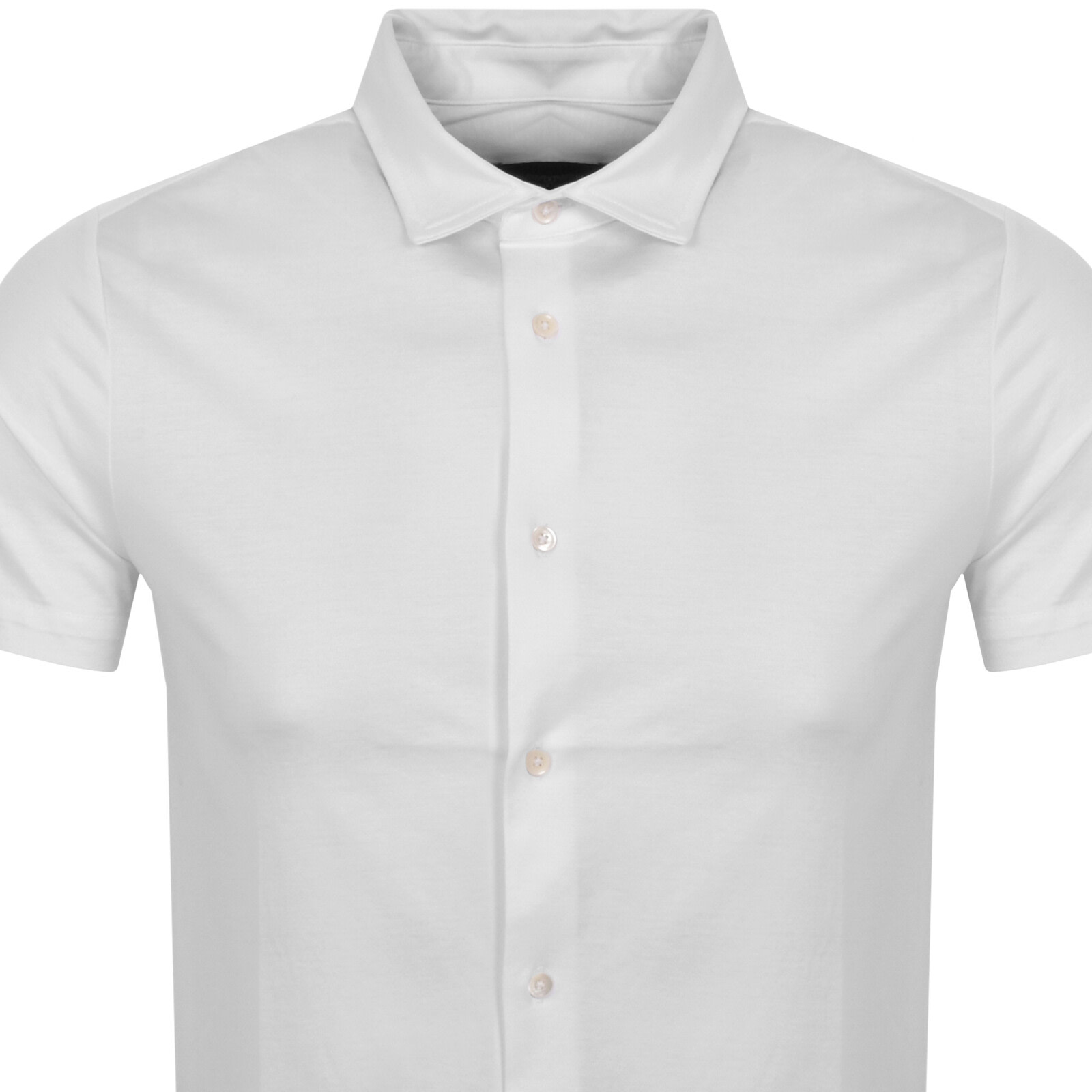 Armani Collezioni Emporio Armani Short Sleeved Jersey Shirt White In White