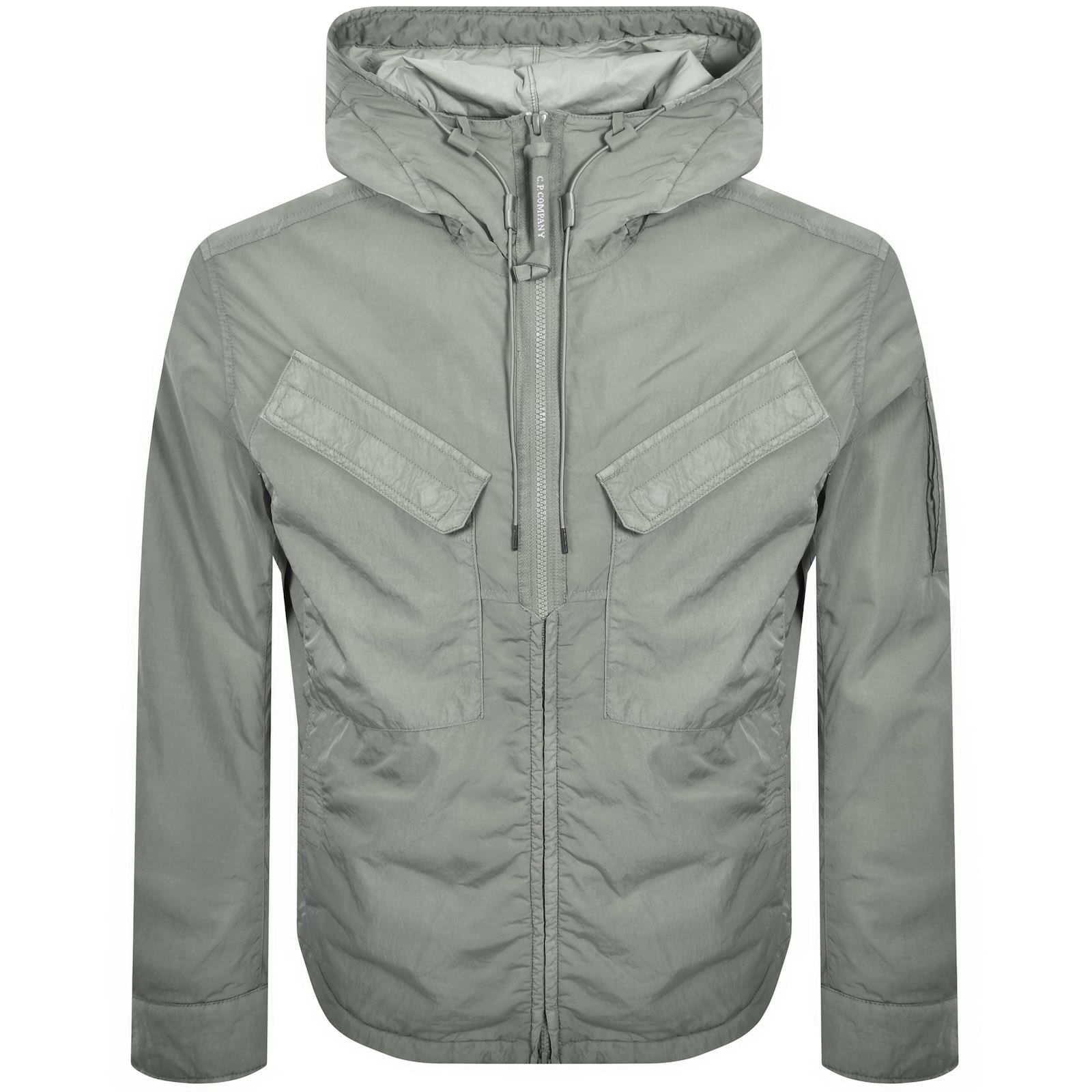 C.p. Company Cp Company Chrome-r Padded Overshirt Grey In Gray
