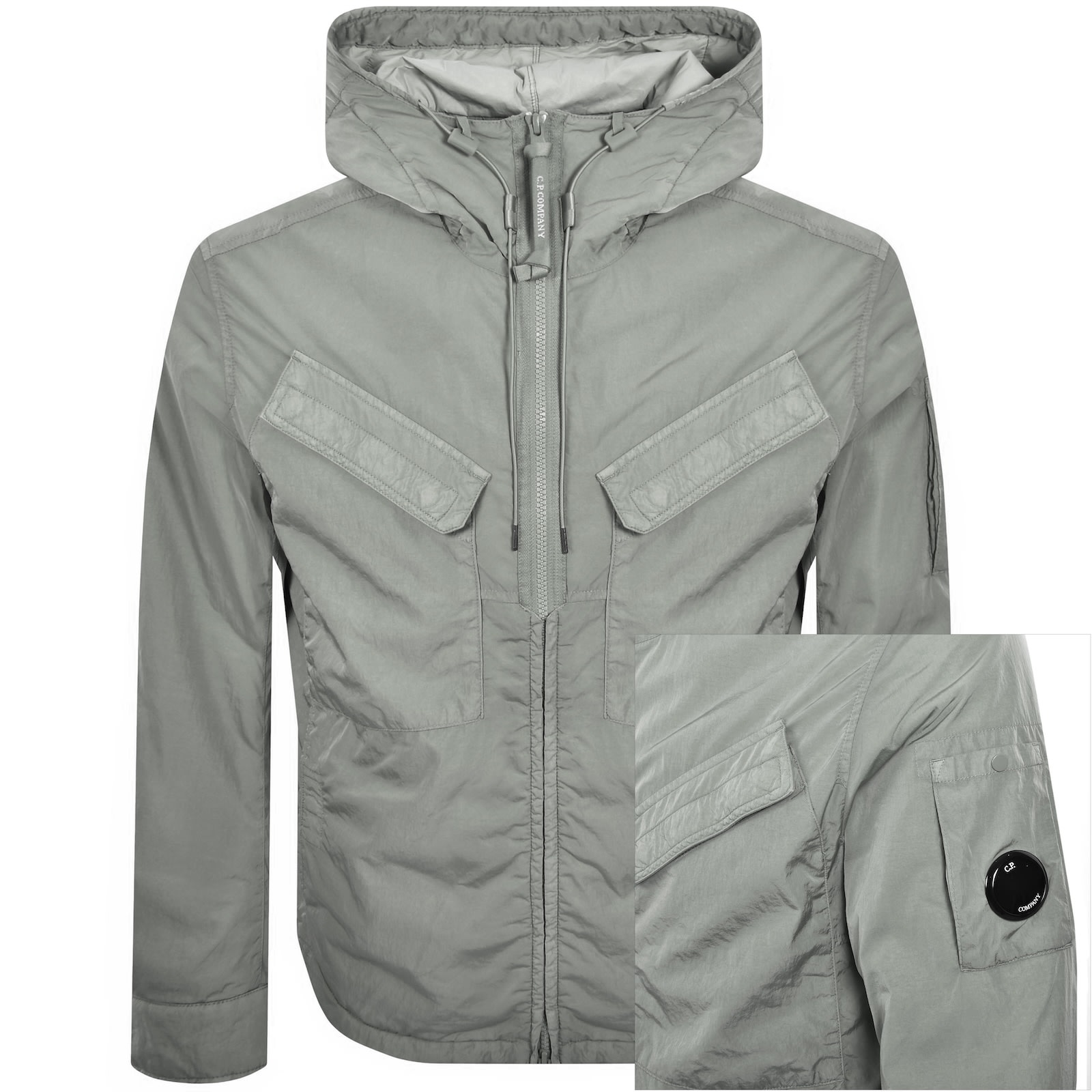 C.p. Company Cp Company Chrome-r Padded Overshirt Grey In Gray