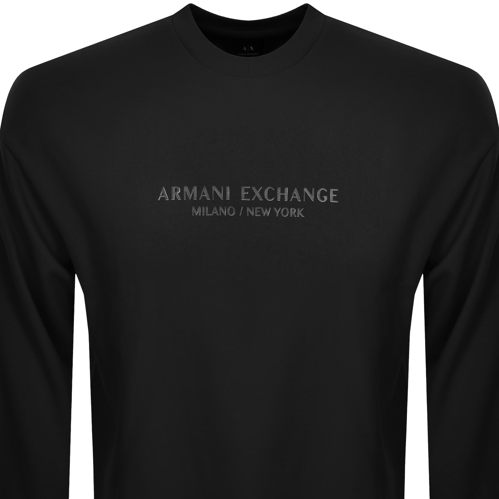 Armani Exchange Logo Sweatshirt Navy In Black
