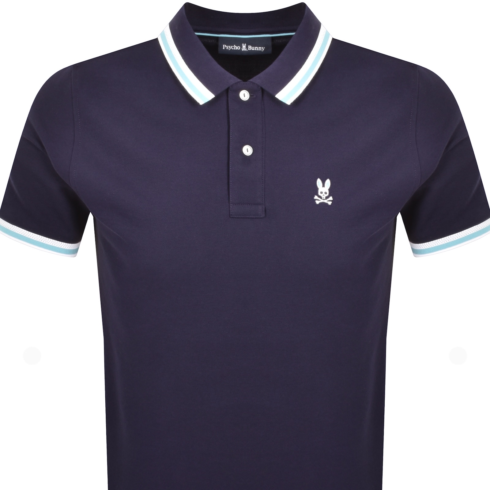 Psycho Bunny Nolan Pique Polo T Shirt Navy In Blue