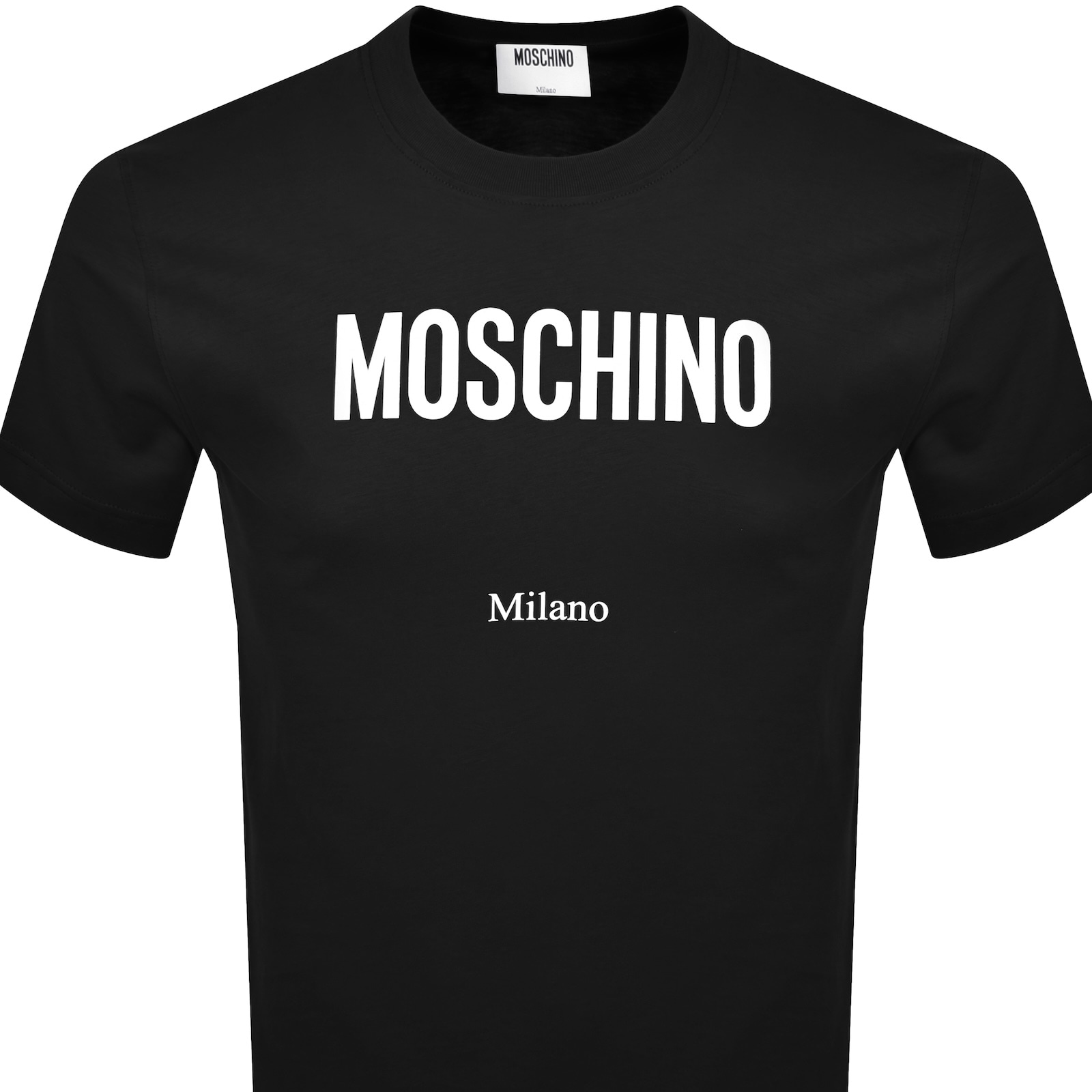 Moschino Crew Neck Graphic T-shirt With Short Sleeves In Black