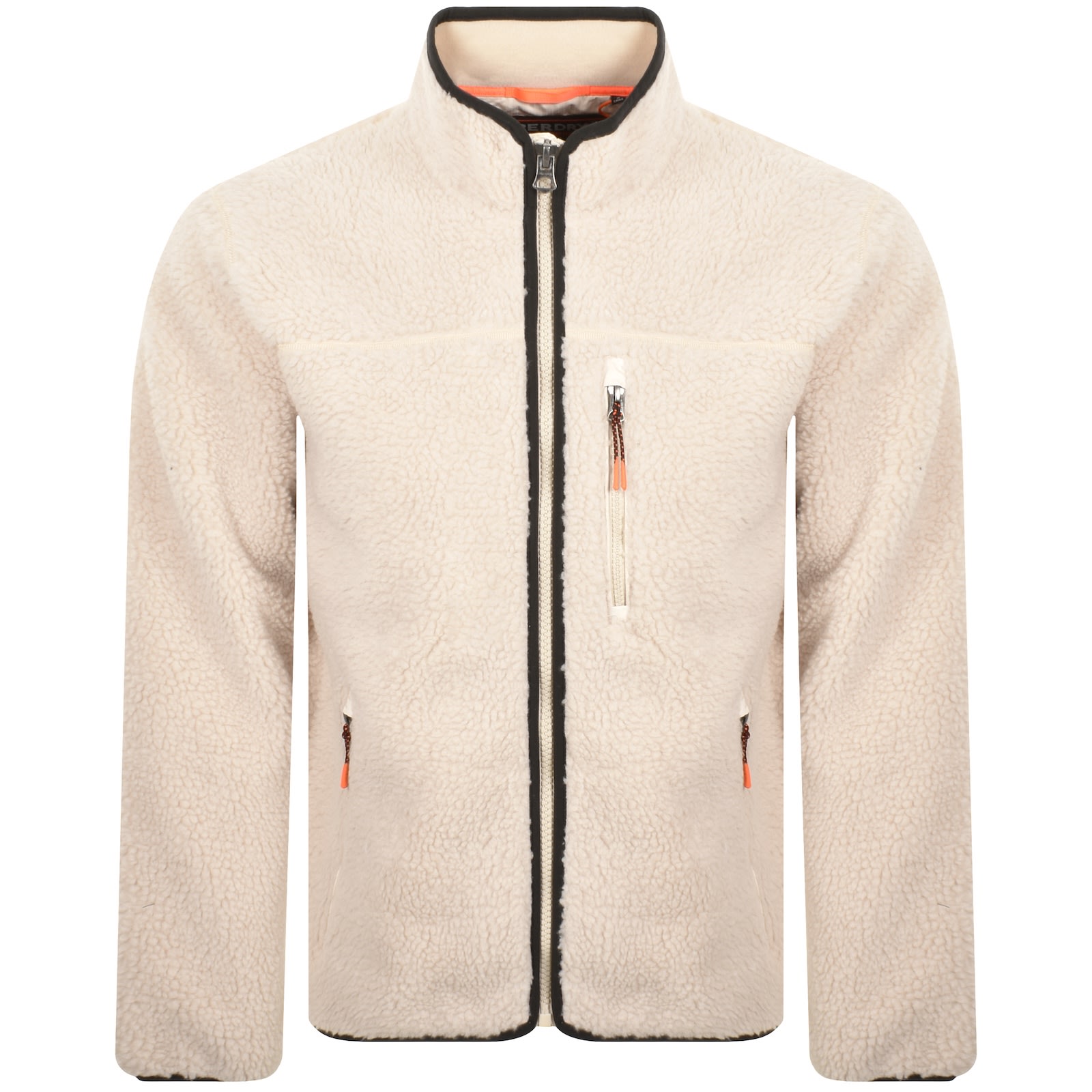 Superdry Fleece Jacket Oatmeal Beige In Neutral
