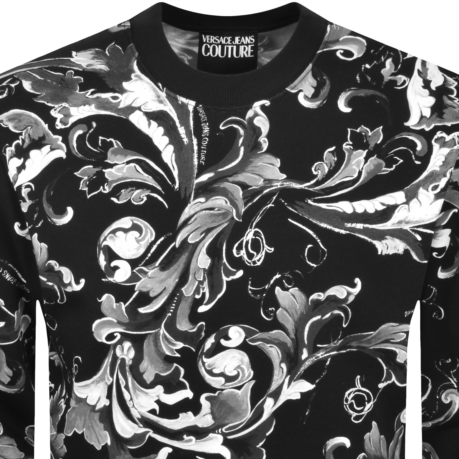 Versace Jeans Couture Print Sweatshirt Black In Black