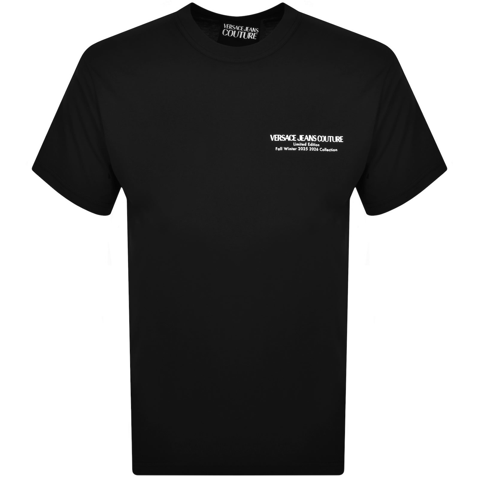 Versace Jeans Couture Label T Shirt Black In Black