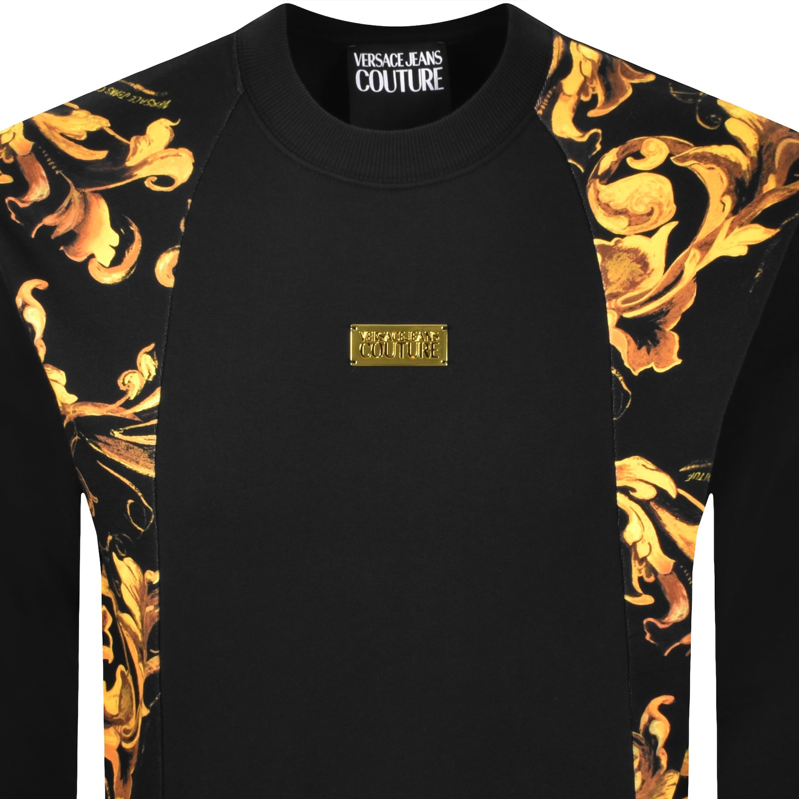 Versace Jeans Couture Baroque Sweatshirt Black In Black