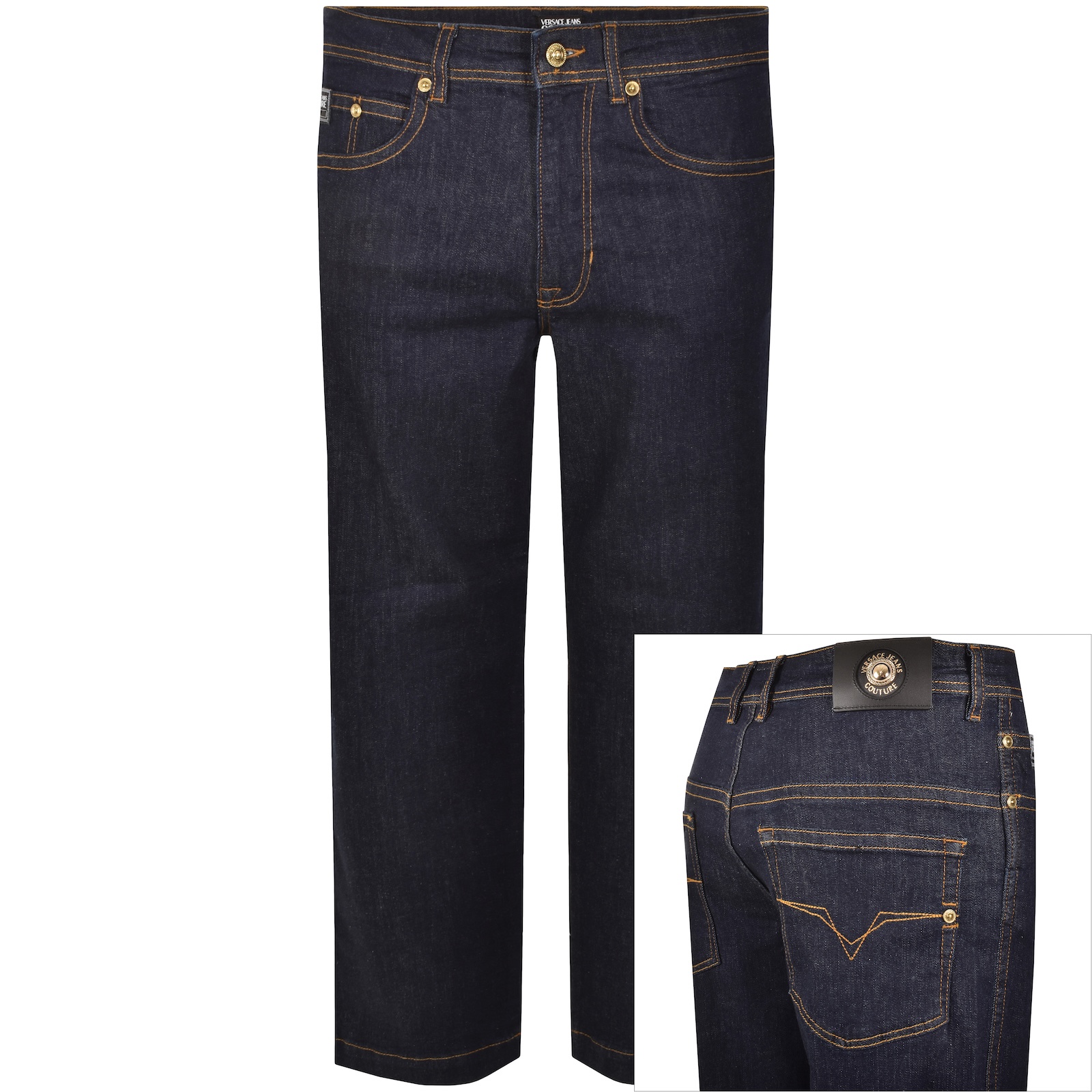 Versace Jeans Couture Regular Fit Jeans Indigo Blu In Blue