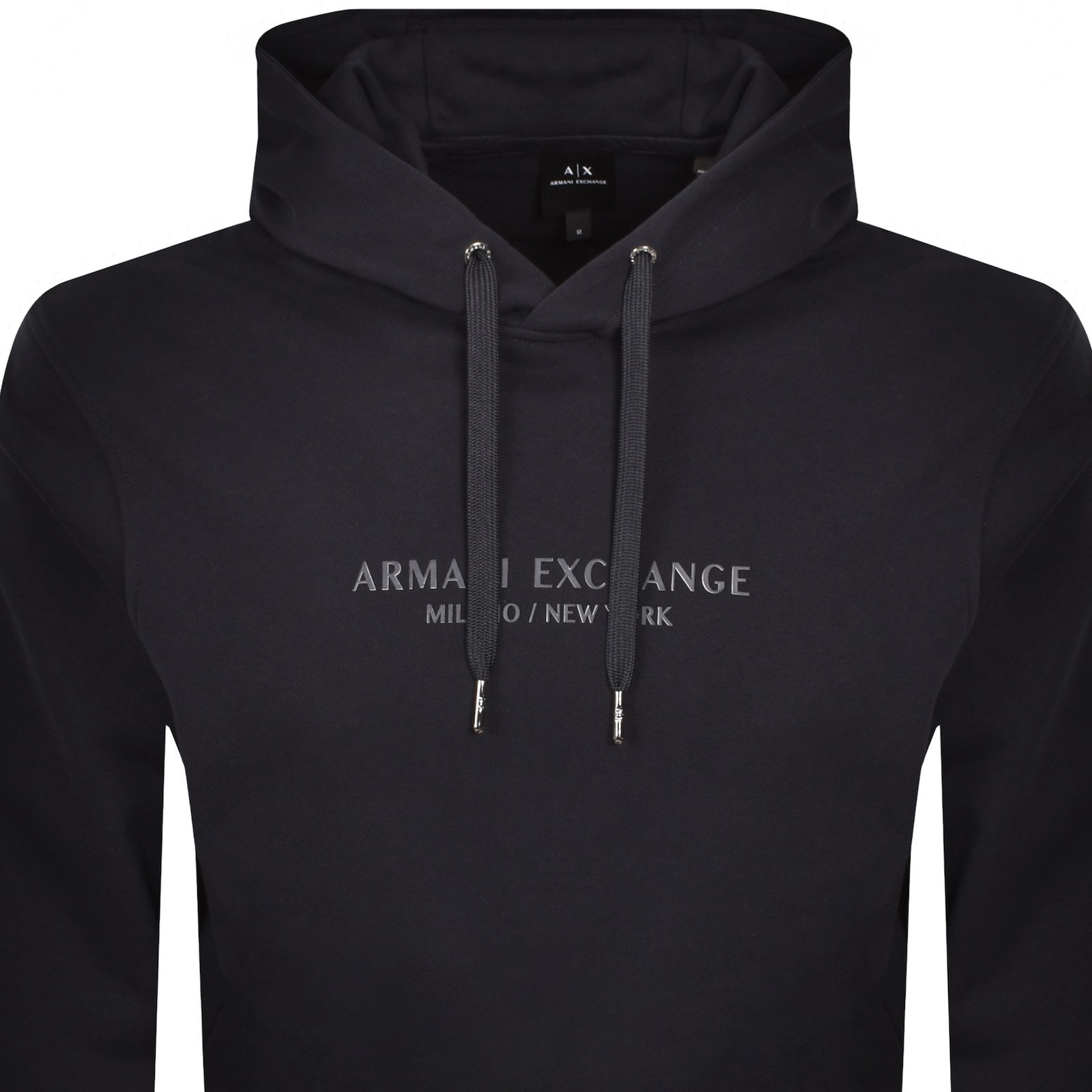 Armani Exchange Logo Hoodie Black In Black