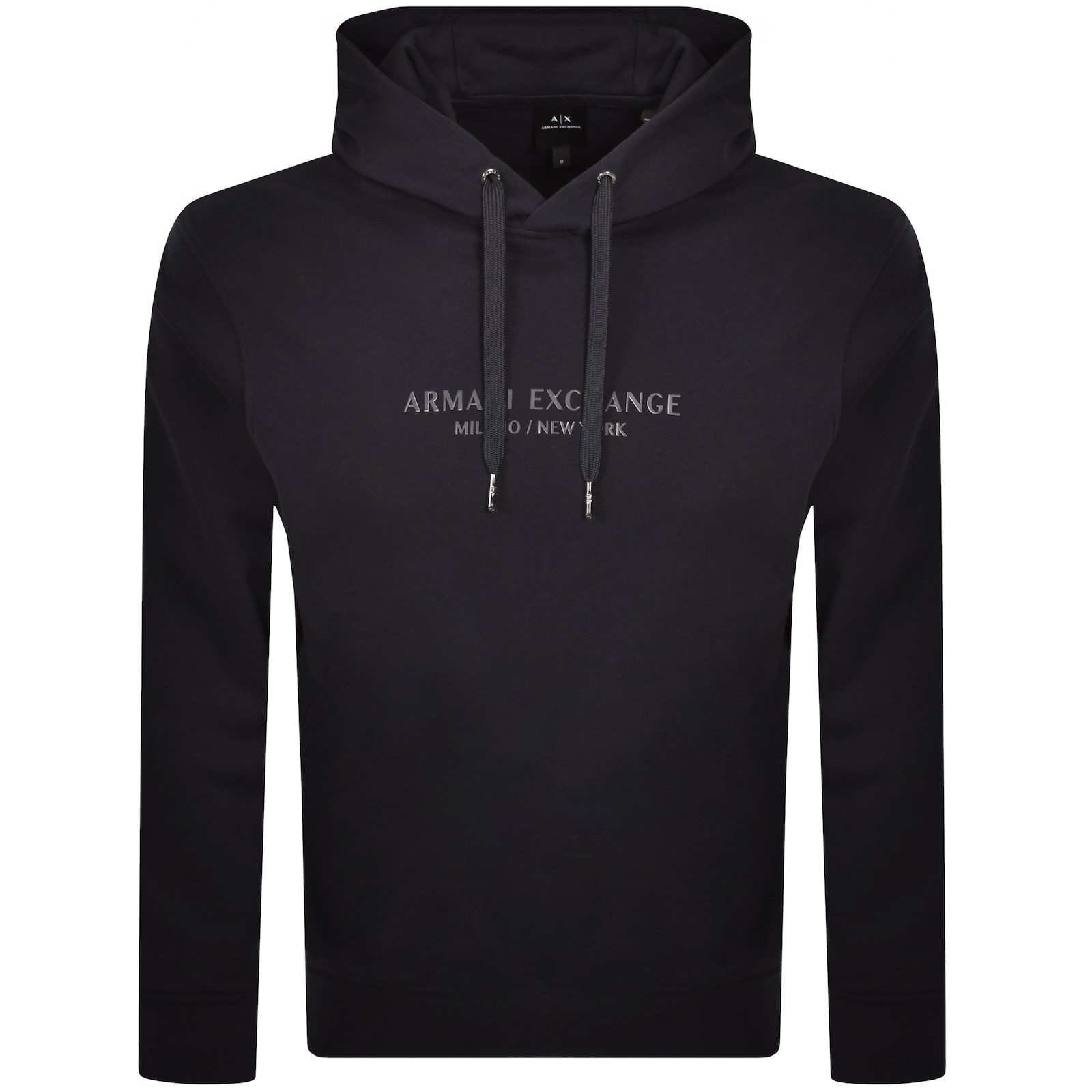 Armani Exchange Logo Hoodie Black In Black