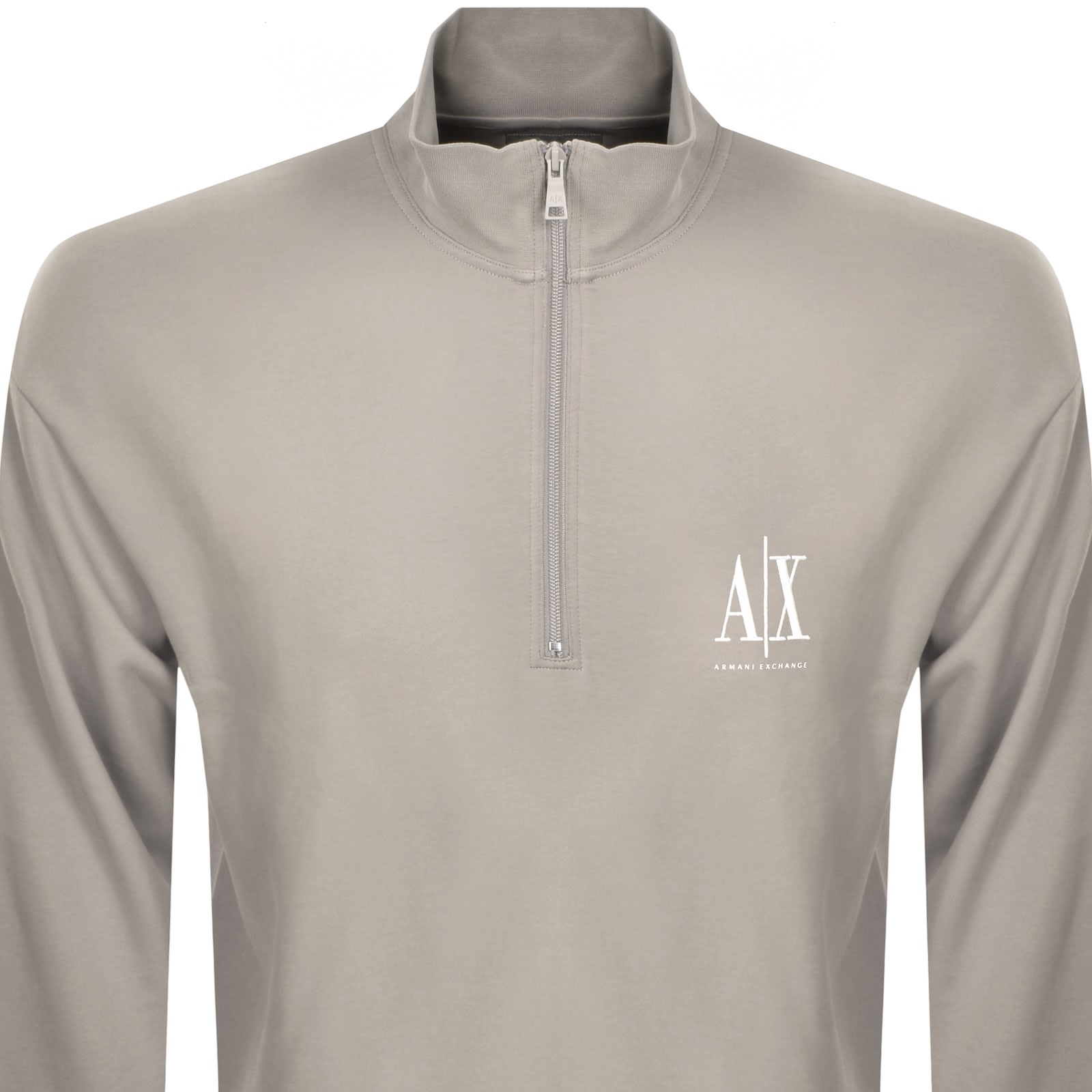 Armani Exchange Logo Sweatshirt Brown In Gray