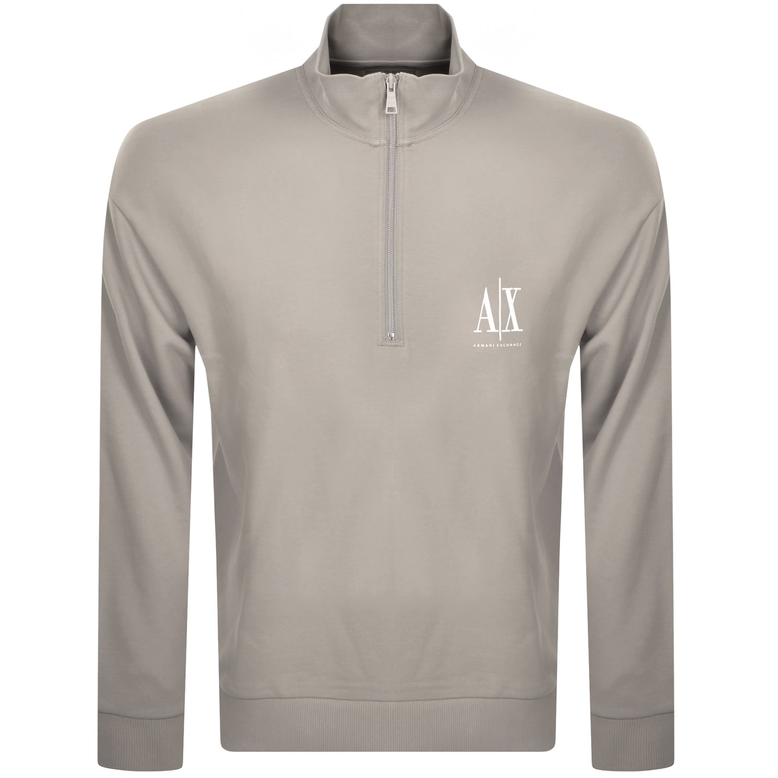 Armani Exchange Logo Sweatshirt Brown In Gray