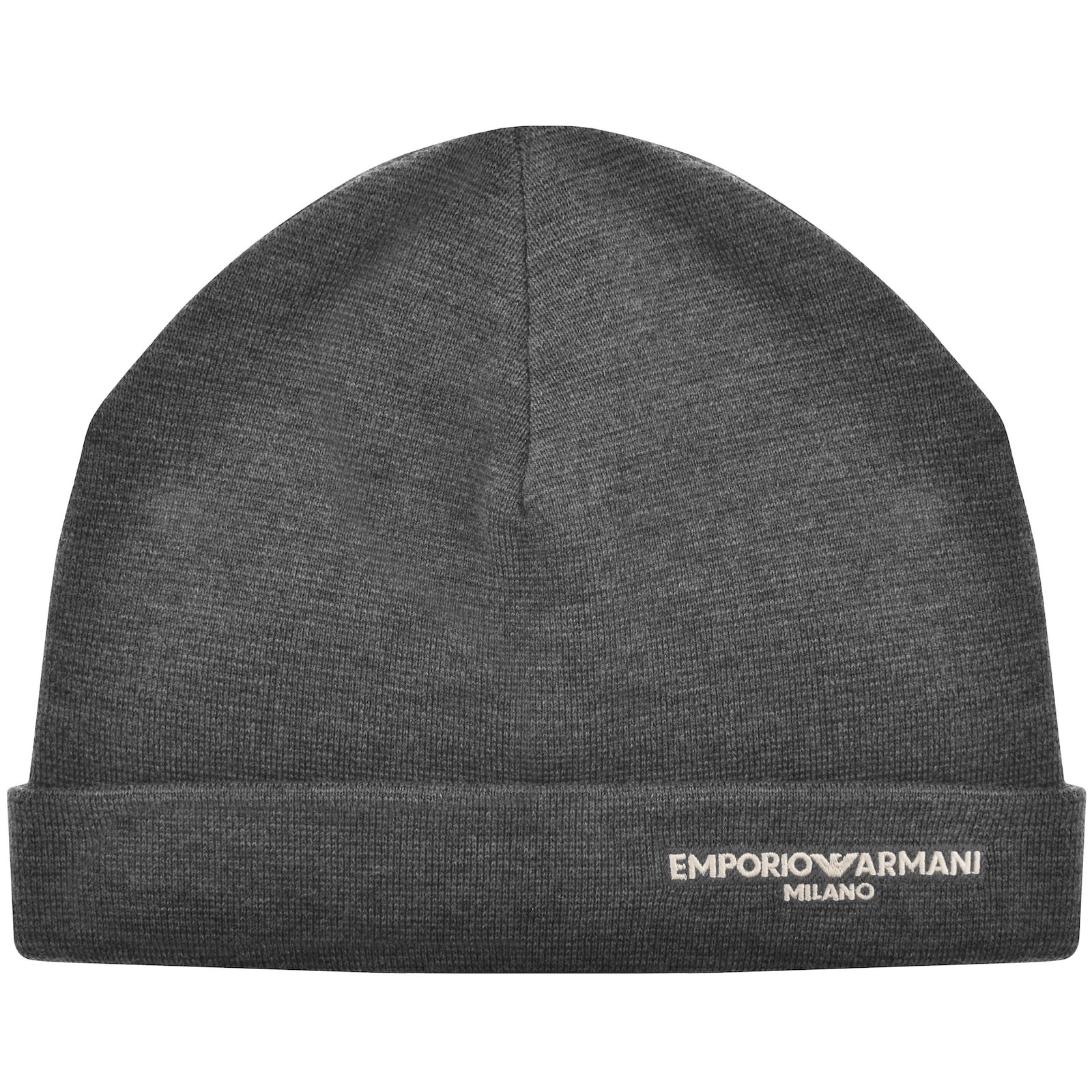 Armani Collezioni Emporio Armani Wool Beanie Medium Grey In Gray