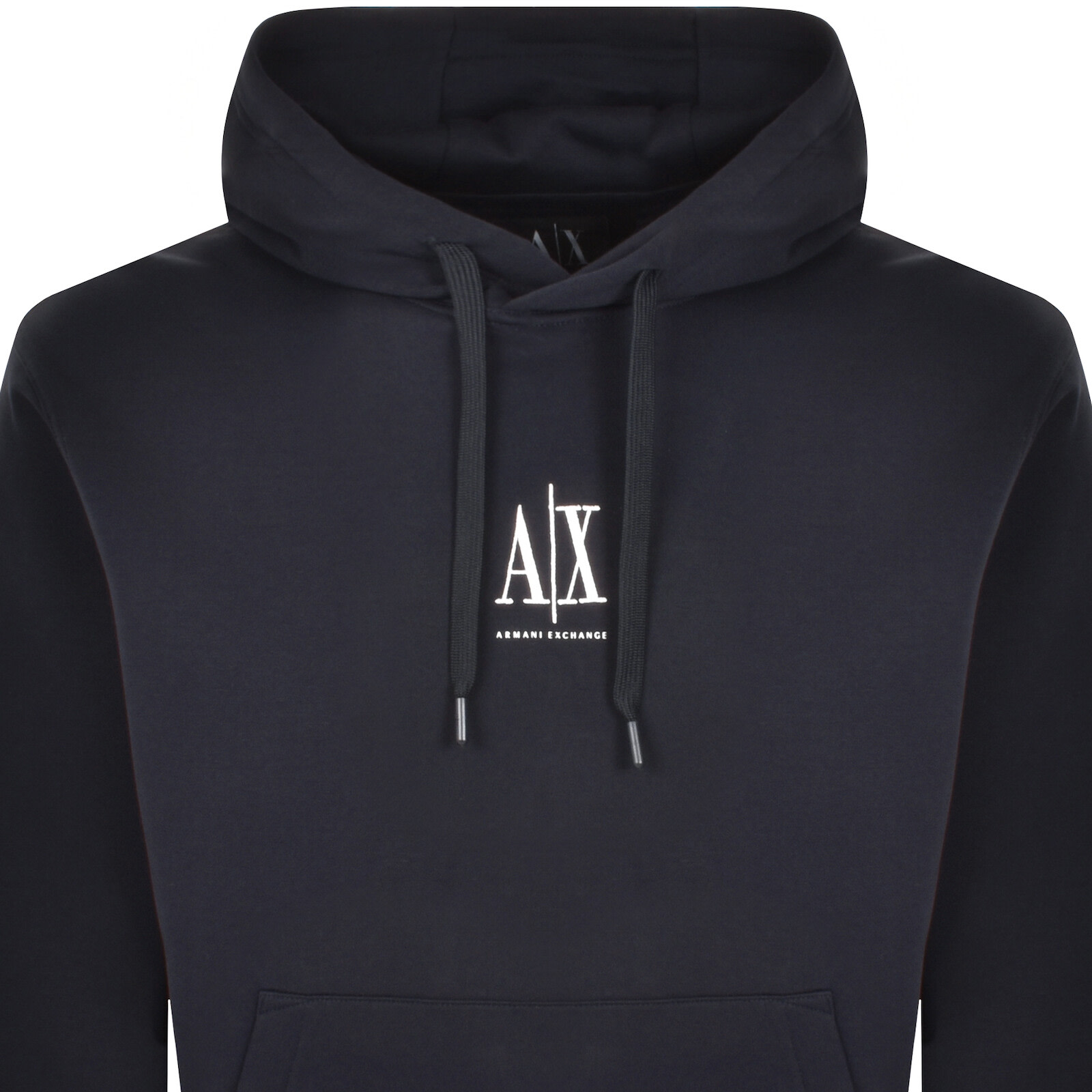 Armani Exchange Logo Hoodie Navy In Blue