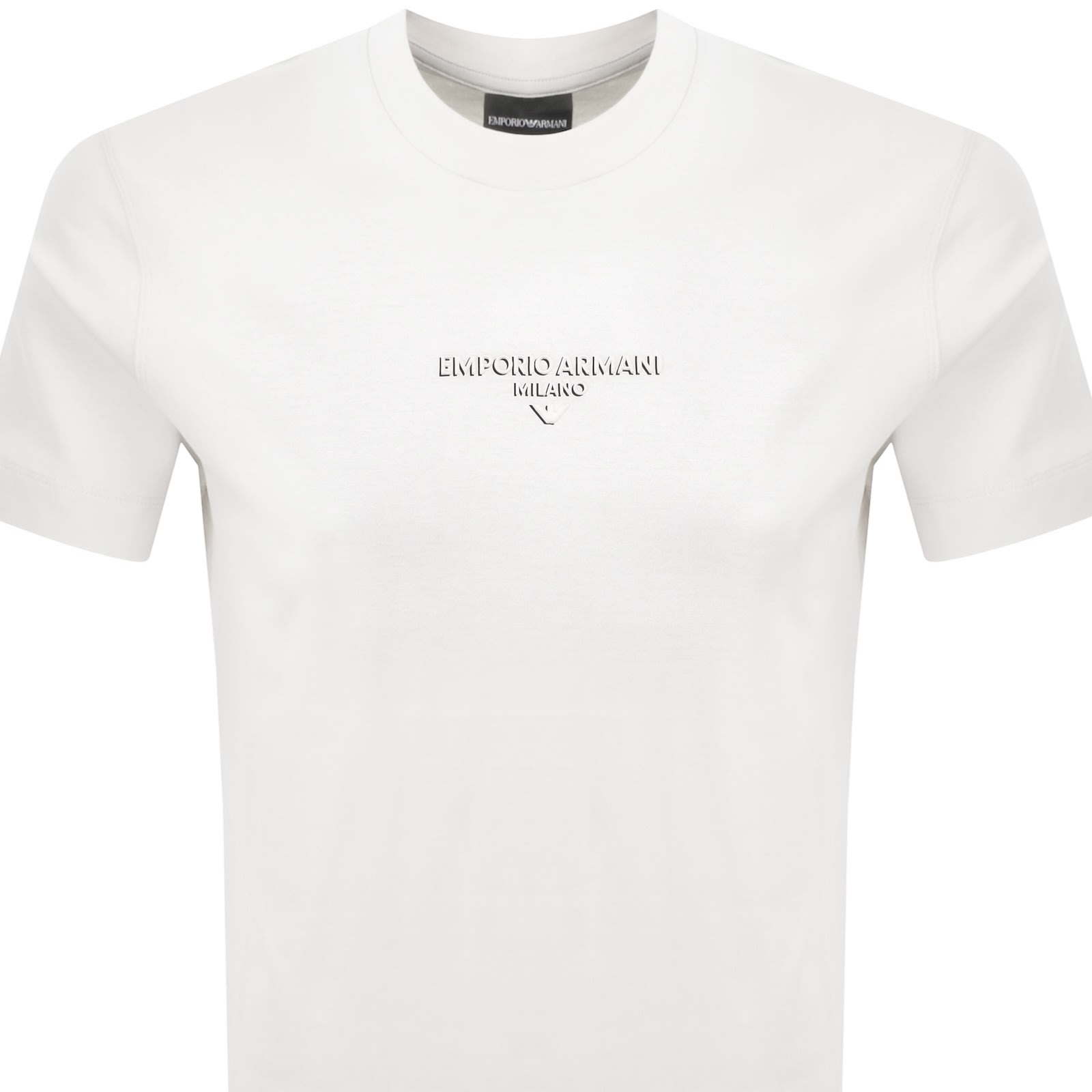 Armani Collezioni Emporio Armani Logo T Shirt Snow White In White