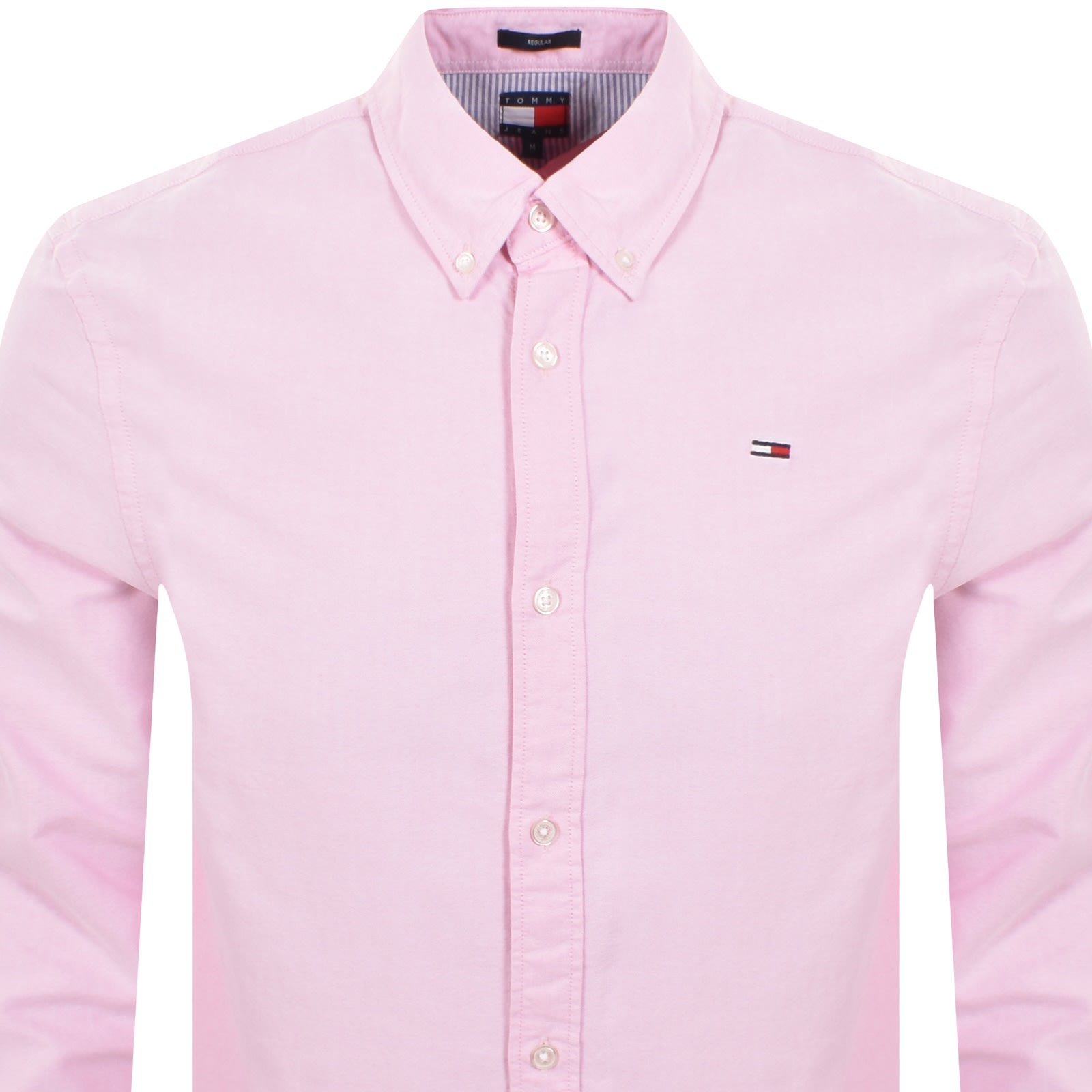 Tommy Jeans Regular Fit Oxford Shirt Pink In Pink