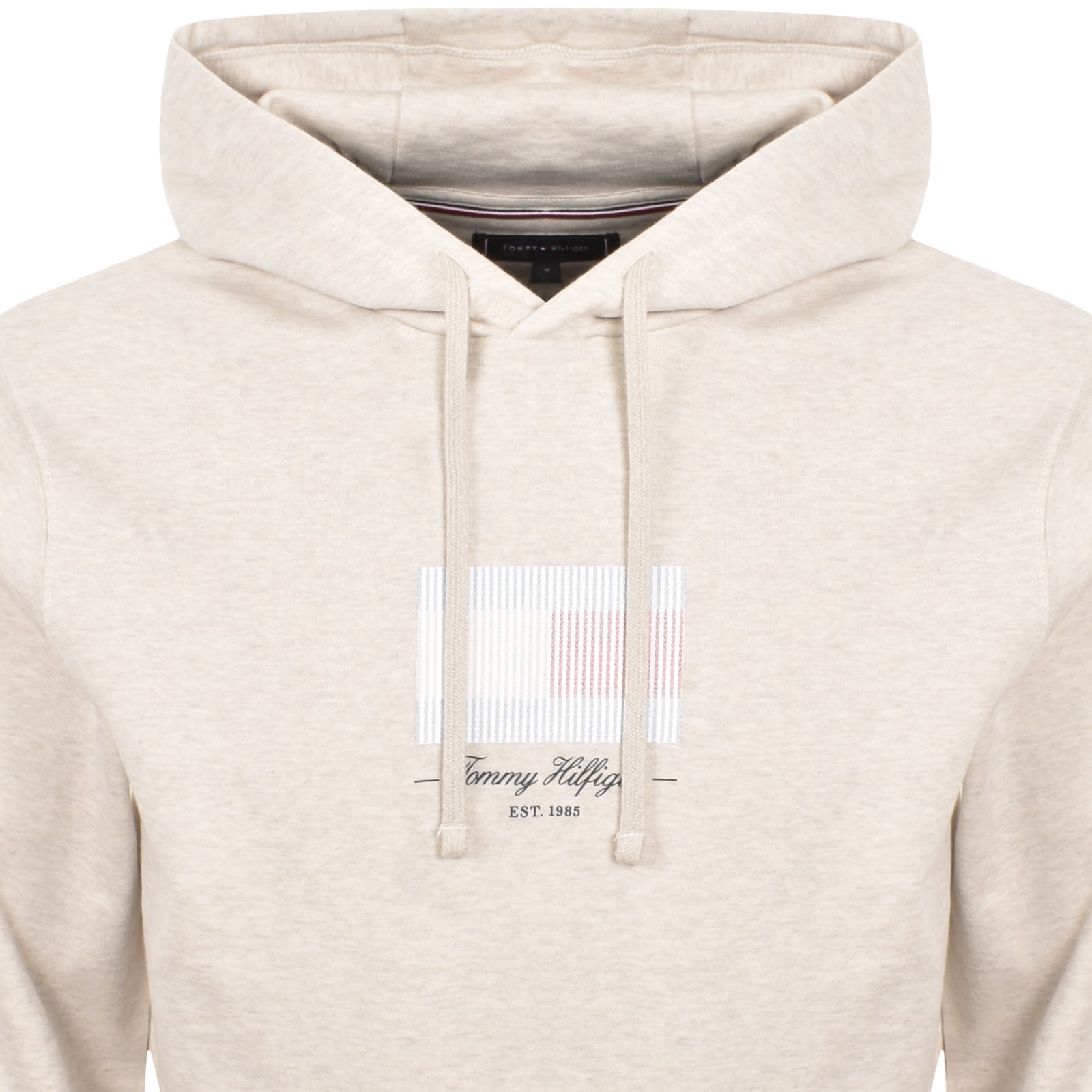 Tommy Hilfiger Flag Hoodie Beige In Neutral