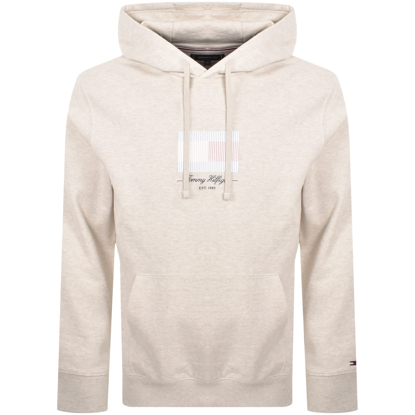 Tommy Hilfiger Flag Hoodie Beige In Neutral